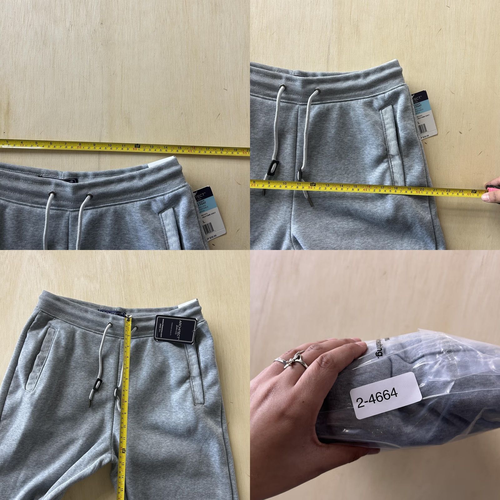 Architect Architect Jean Co. Pants Mens L Gray Lounge Fleece Sleep Drawstring Size US 33 - 8 Thumbnail