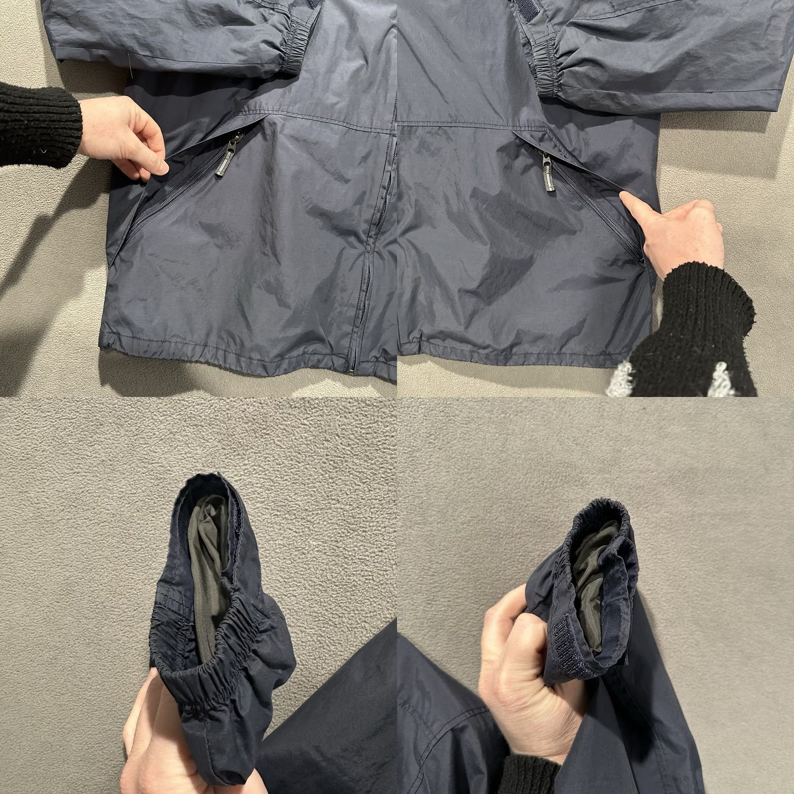 Gap VINTAGE Gap Jacket Mens XL Blue Windbreaker Hooded Full Zip Lined Nylon Softshell 90s GUC Size US XL / EU 56 / 4 - 9 Thumbnail