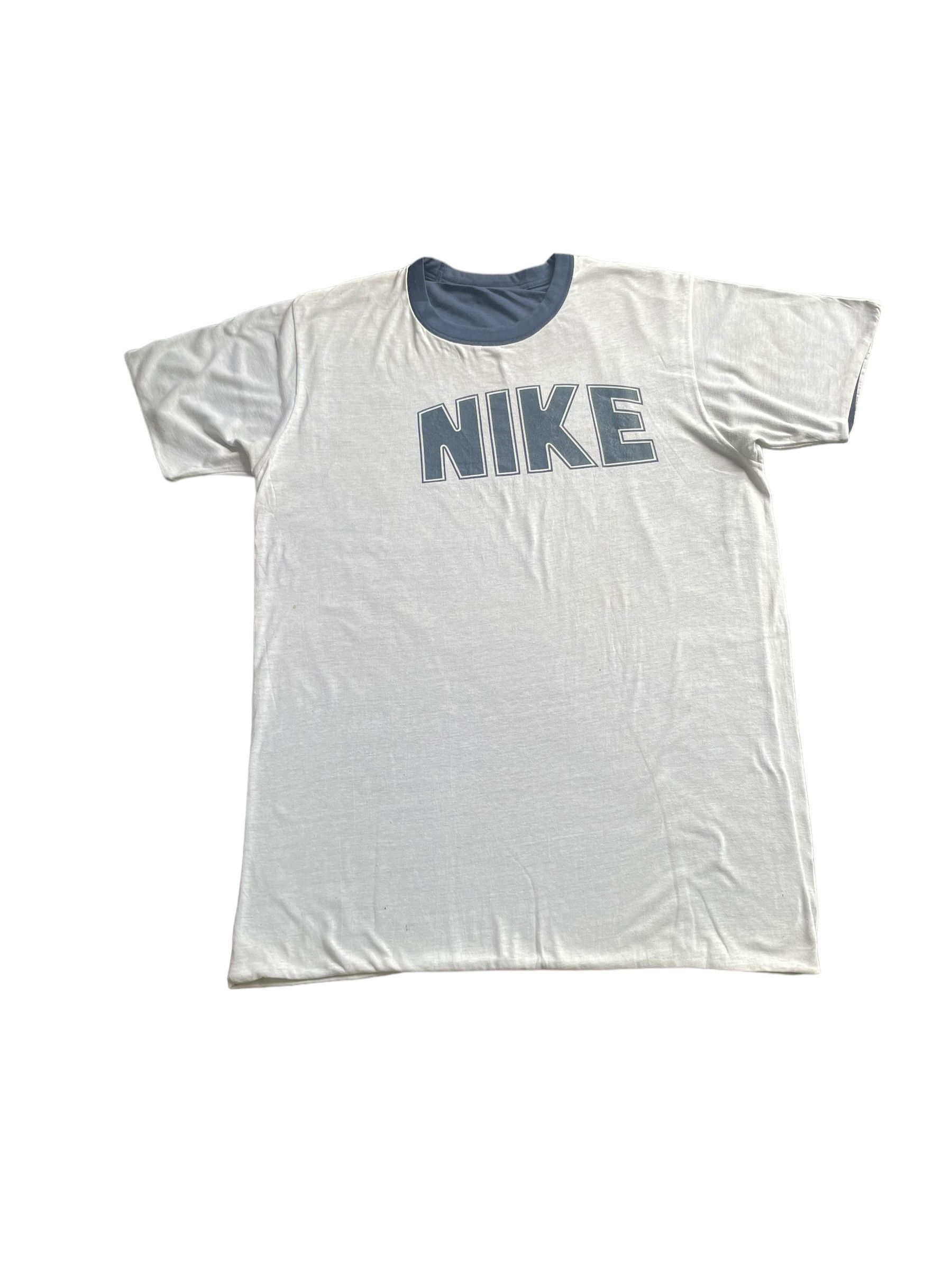 Nike Vintage 80's NIKE BLOCK Reverseable Tshirt Size US XL / EU 56 / 4 - 1 Thumbnail