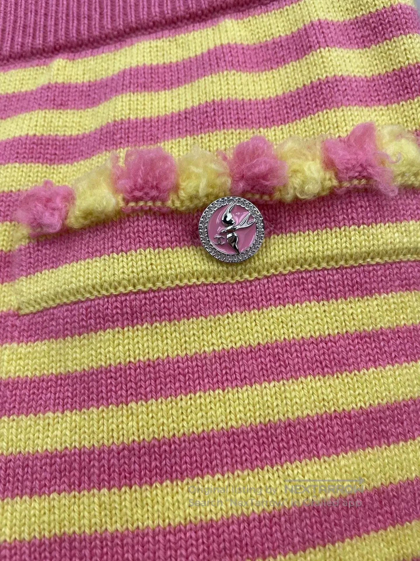Chanel Chanel 25S Striped Knit Shorts. Size 33" - 3 Thumbnail