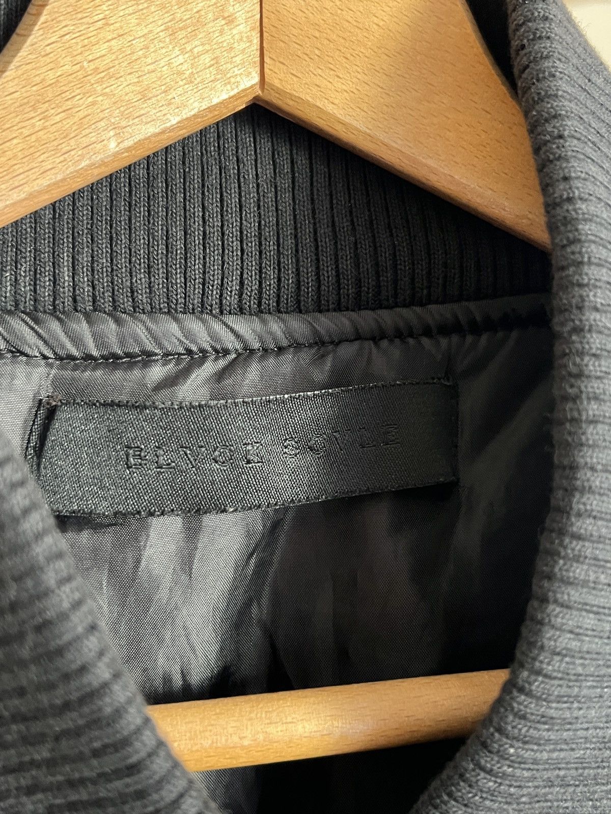 Black Scale Black Scale Leather Wool Bomber Jacket Size US M / EU 48-50 / 2 - 6 Thumbnail