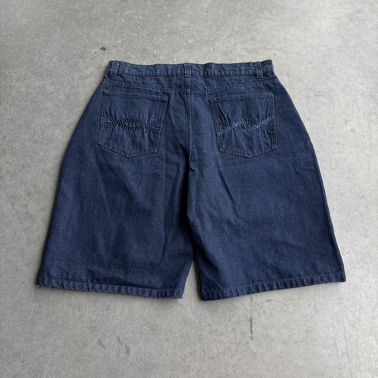 Brooklyn Xpress × Vintage Y2K Baggy Navy Blue Brooklyn Xpress Style Jorts Shorts 36 Size US 38 / EU 54 - 5 Thumbnail