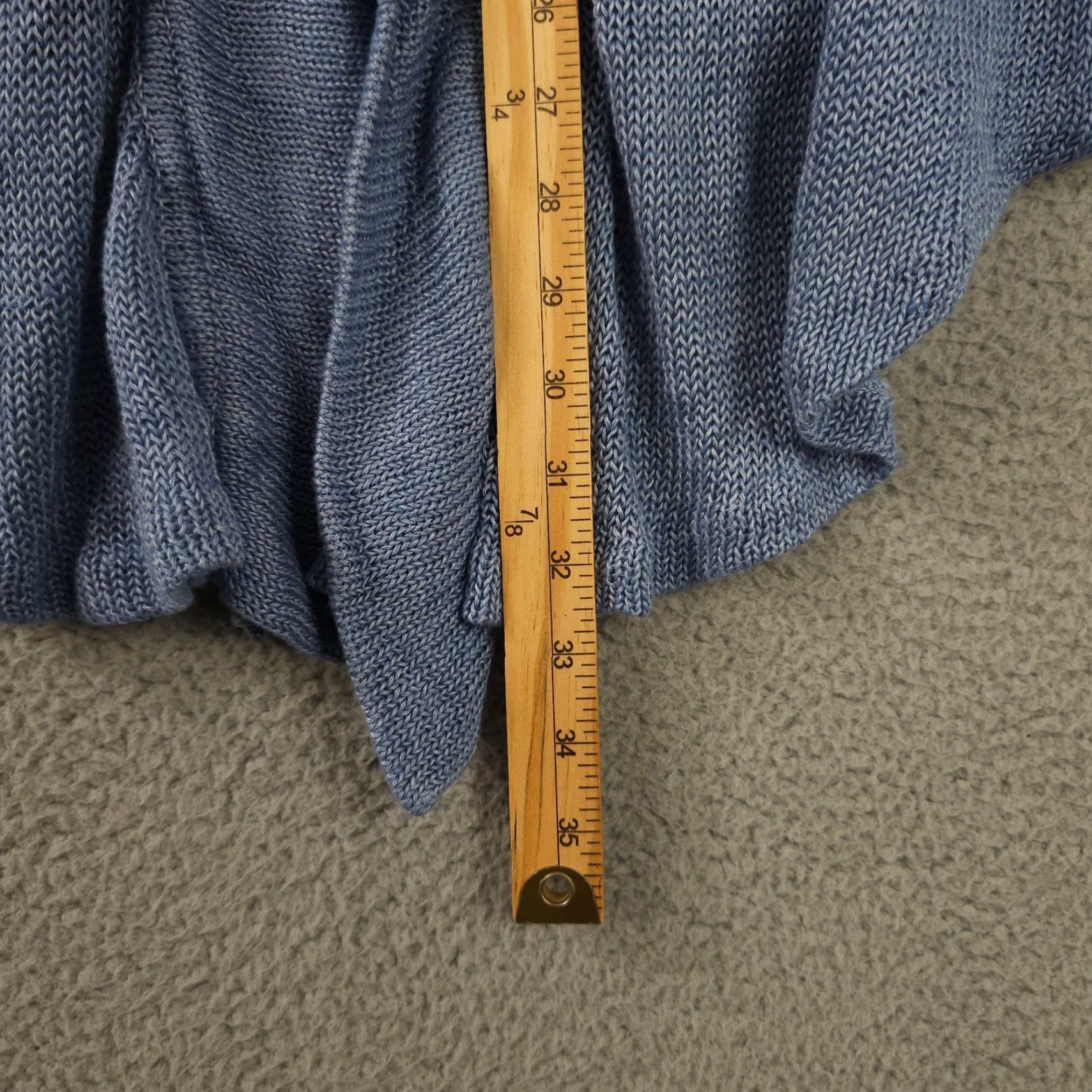 Ralph Lauren Ralph Lauren Sweater Womens Medium Blue Linen Open Front Adjustable Hem Size M / US 6-8 / IT 42-44 - 7 Thumbnail
