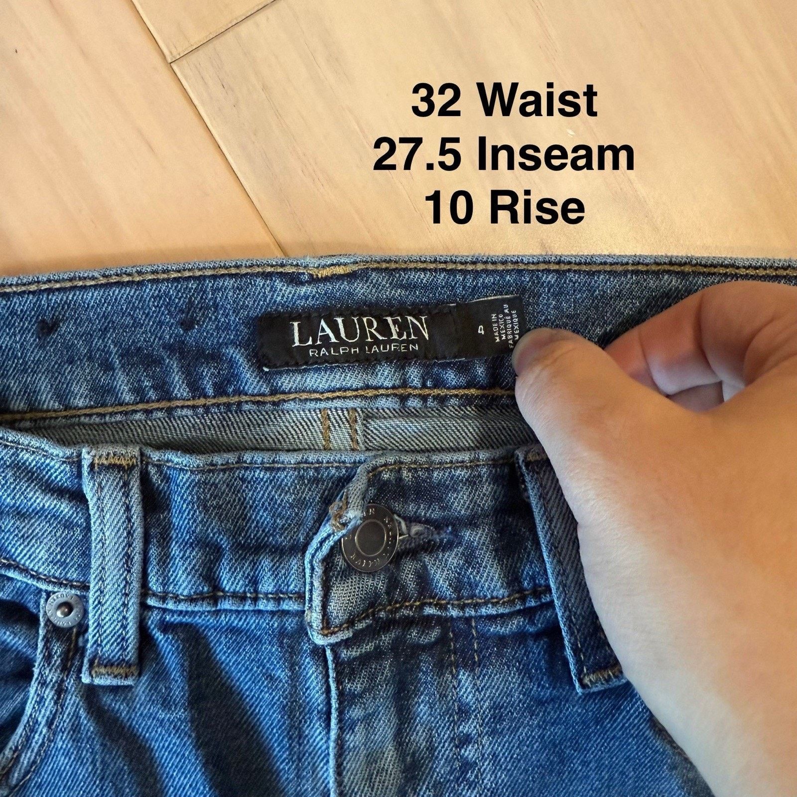 Polo Ralph Lauren Polo Ralph Lauren Jeans Women's 4 Blue Relaxed Tapered Size 32" / US 10 / IT 46 - 5 Thumbnail