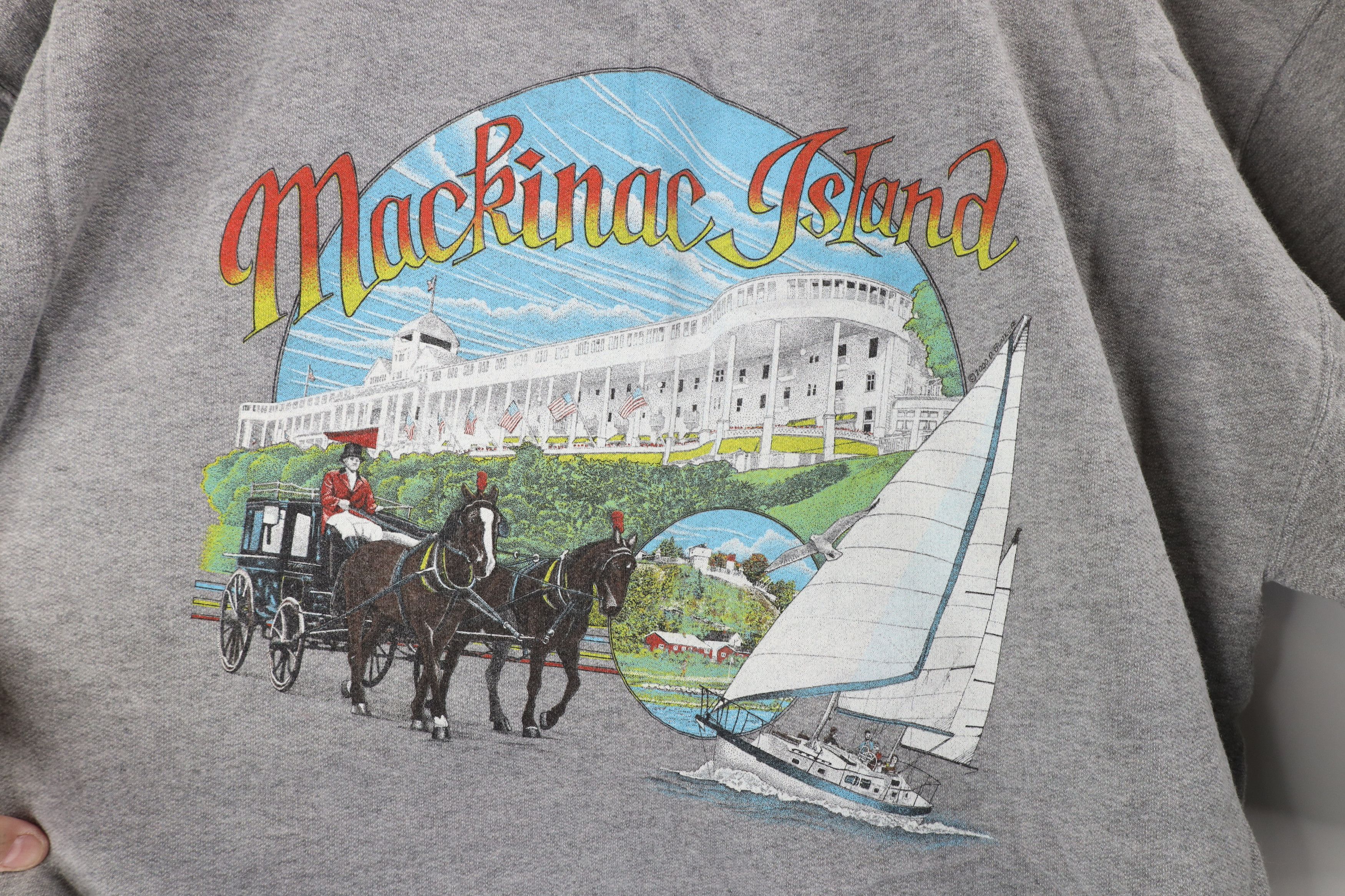 Vintage Vintage 90s Streetwear Mackinac Island Crewneck Sweatshirt Size US XL / EU 56 / 4 - 4 Thumbnail