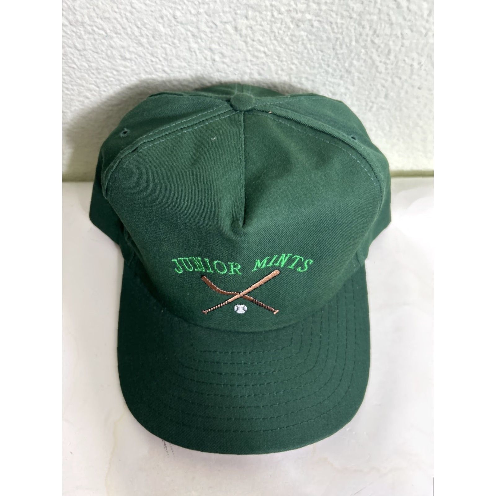 Vintage VINTAGE SnapBack Baseball Hat Green “Junior Mints” Baseball Adjustable Men One Size | Green SnapBack Baseball Hat Junior Mints Adjustable Mens Size ONE SIZE - 5 Thumbnail