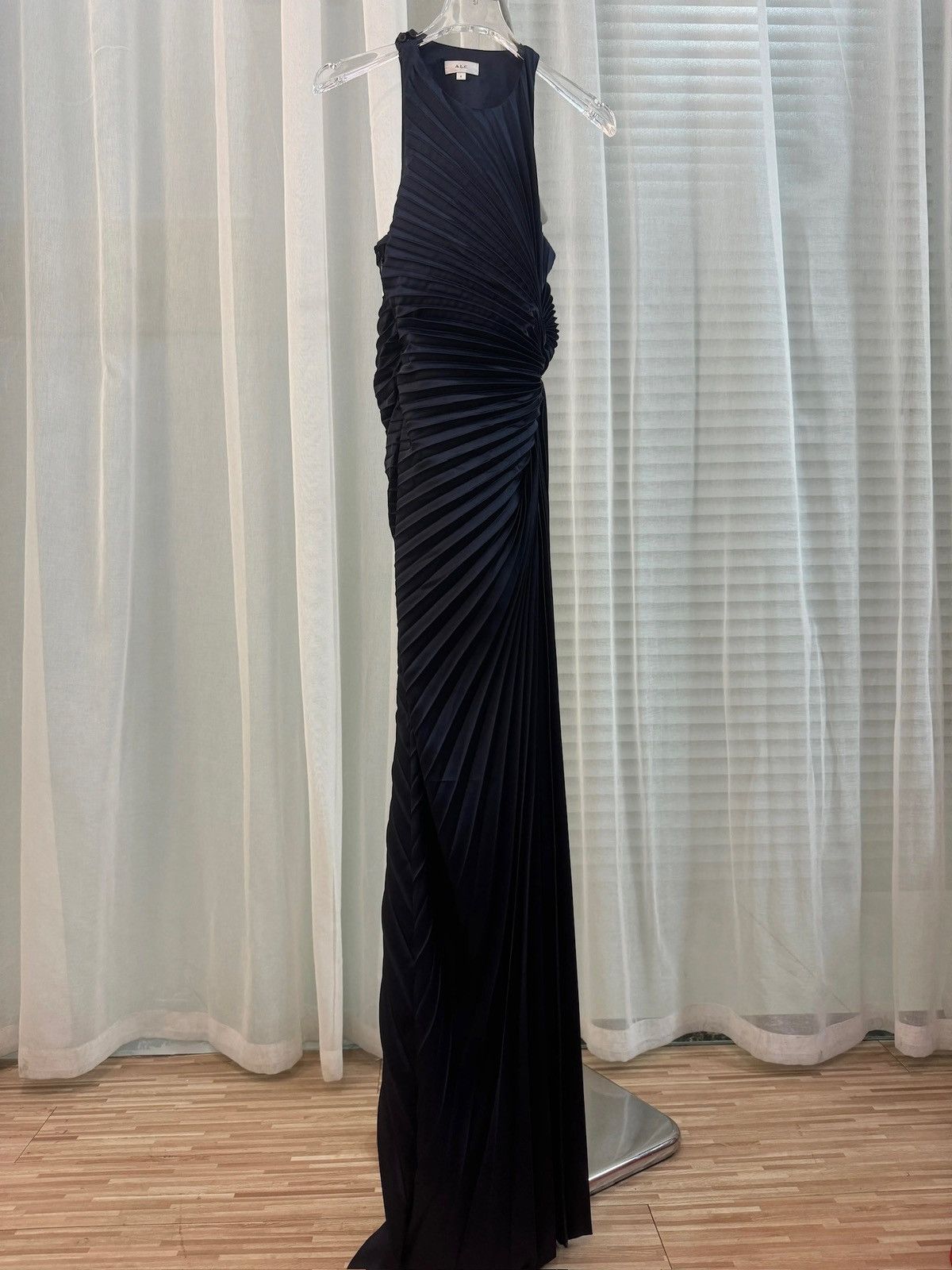 A.L.C. A.L.C Neckline Asymmetrically Draped Midi Dress Size S / US 4 / IT 40 - 3 Thumbnail