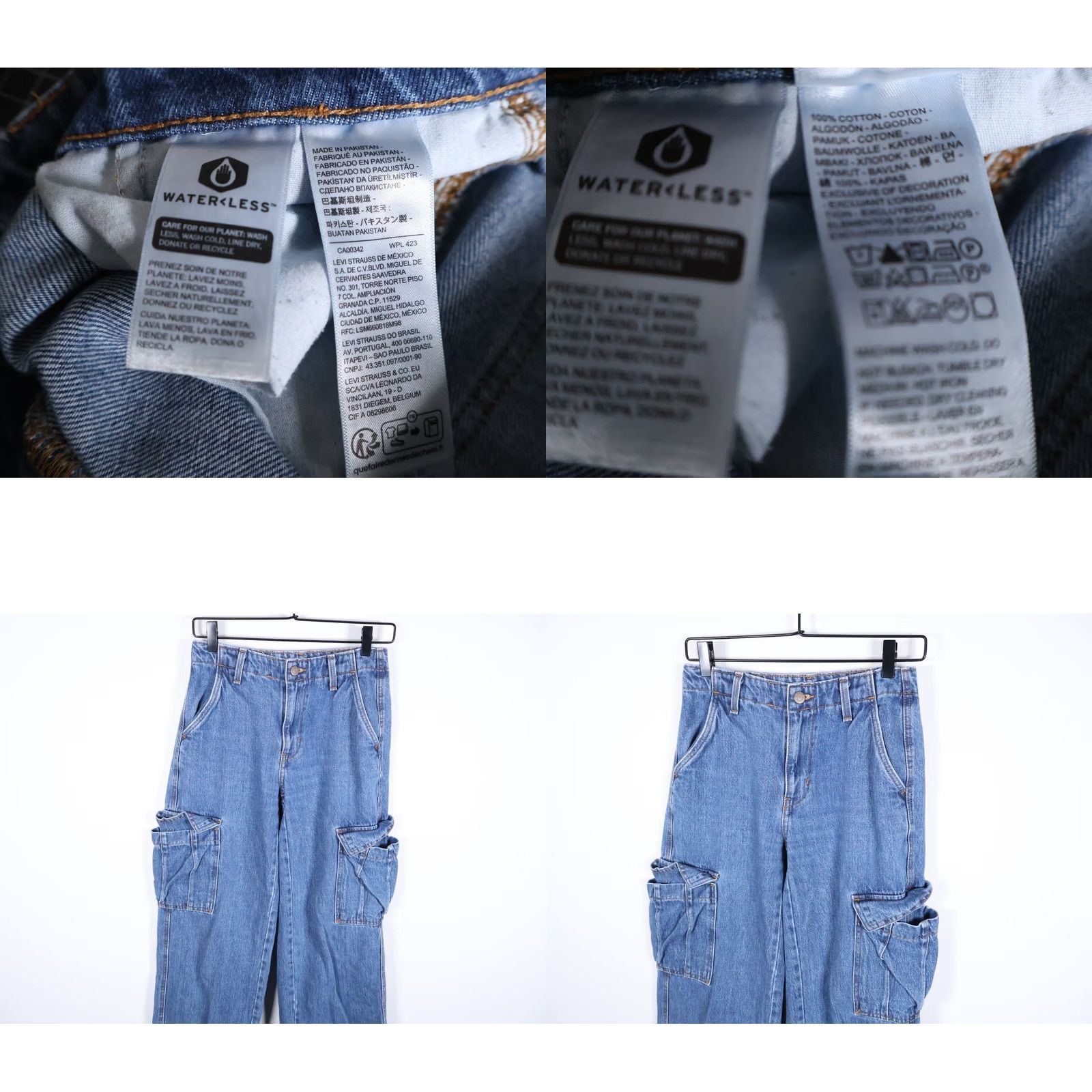 Levi's Levi's '94 Baggy Fit Cargo Jeans Women's 23 Blue Loose Fit Grunge 90s Hipster Retro (27 x 31) Mens Womens Size 40" / US 18 - 9 Thumbnail