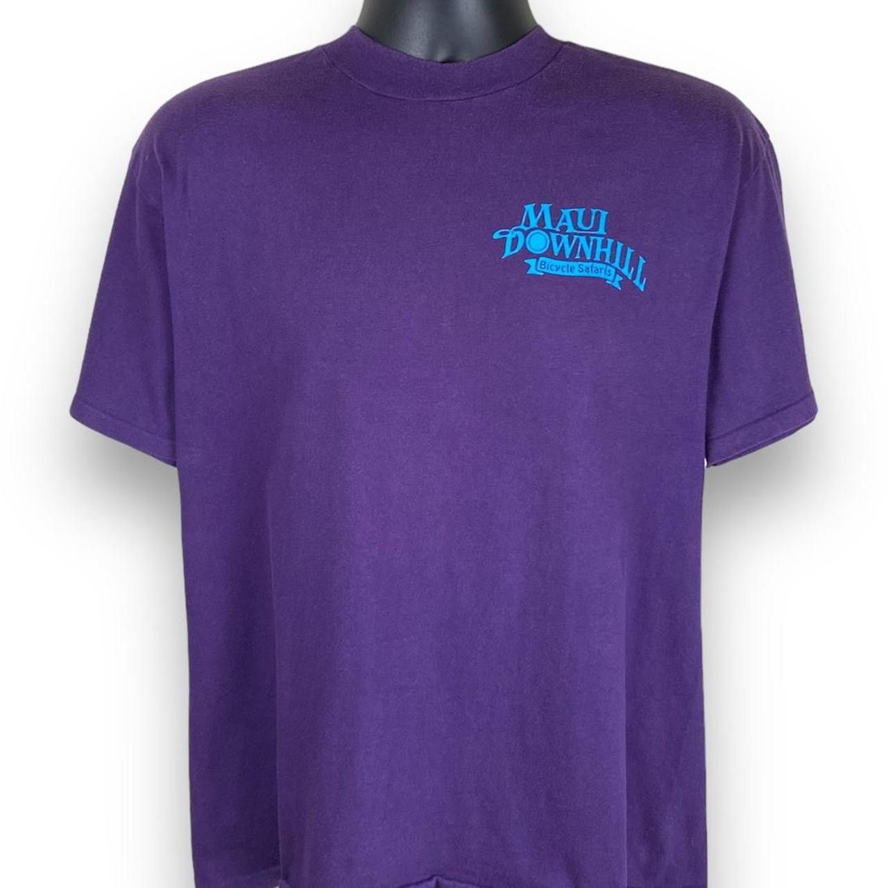 Hanes × Vintage Vintage 90s Hanes Maui Downhill Bicycle Safari Tshirt Size US L / EU 52-54 / 3 - 2 Thumbnail