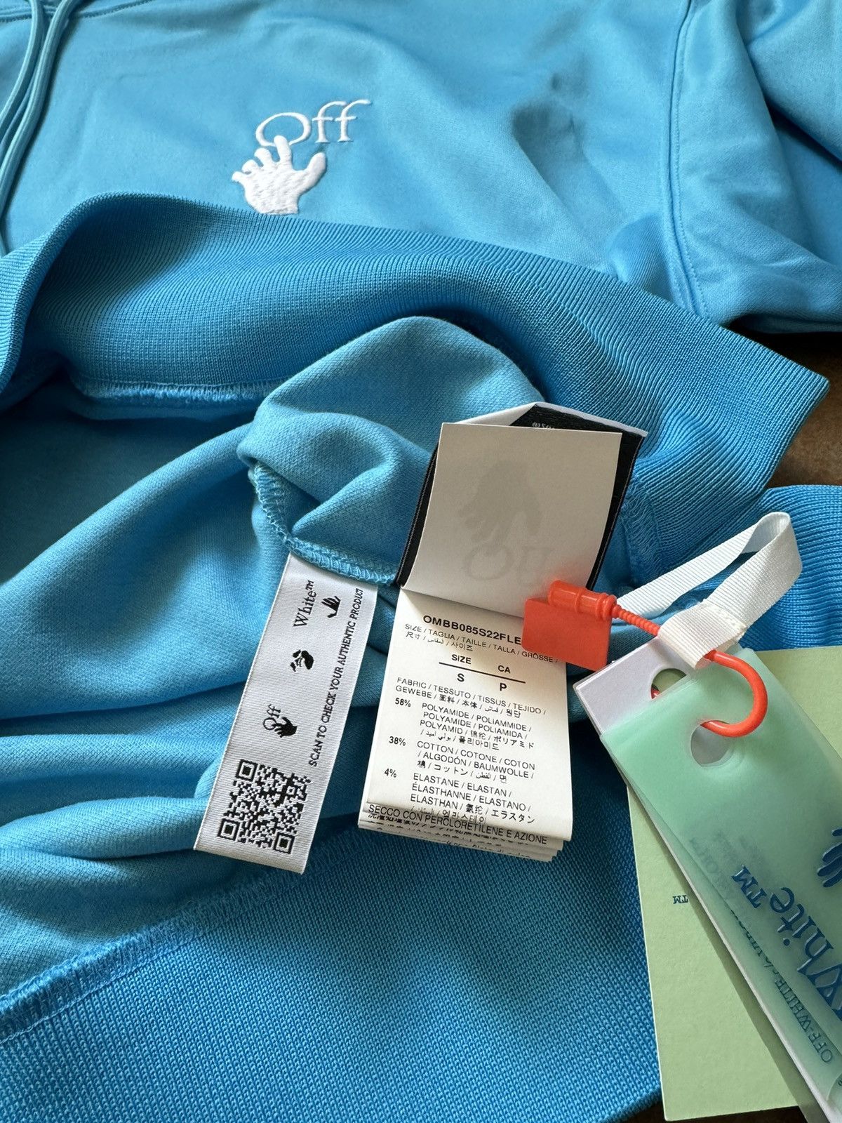 Off-White Off-White Hand Logo Hoodie Blue Small Size US S / EU 44-46 / 1 - 10 Thumbnail