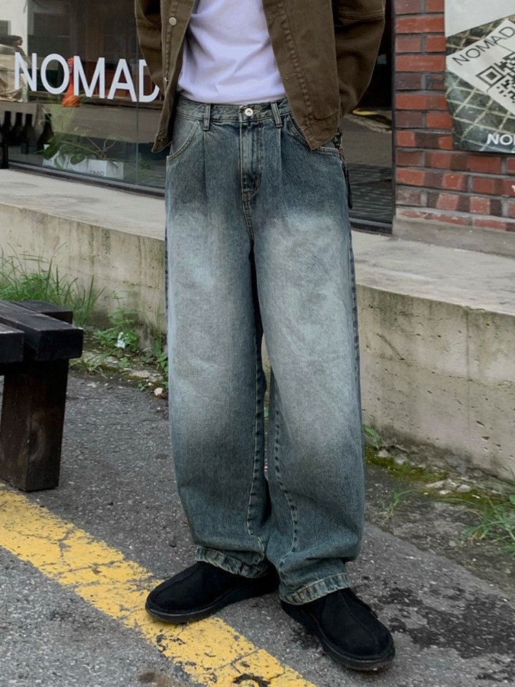 Japanese Brand × Jean Retro loose gradient wide leg jeans Size US 32 / EU 48 - 4 Thumbnail