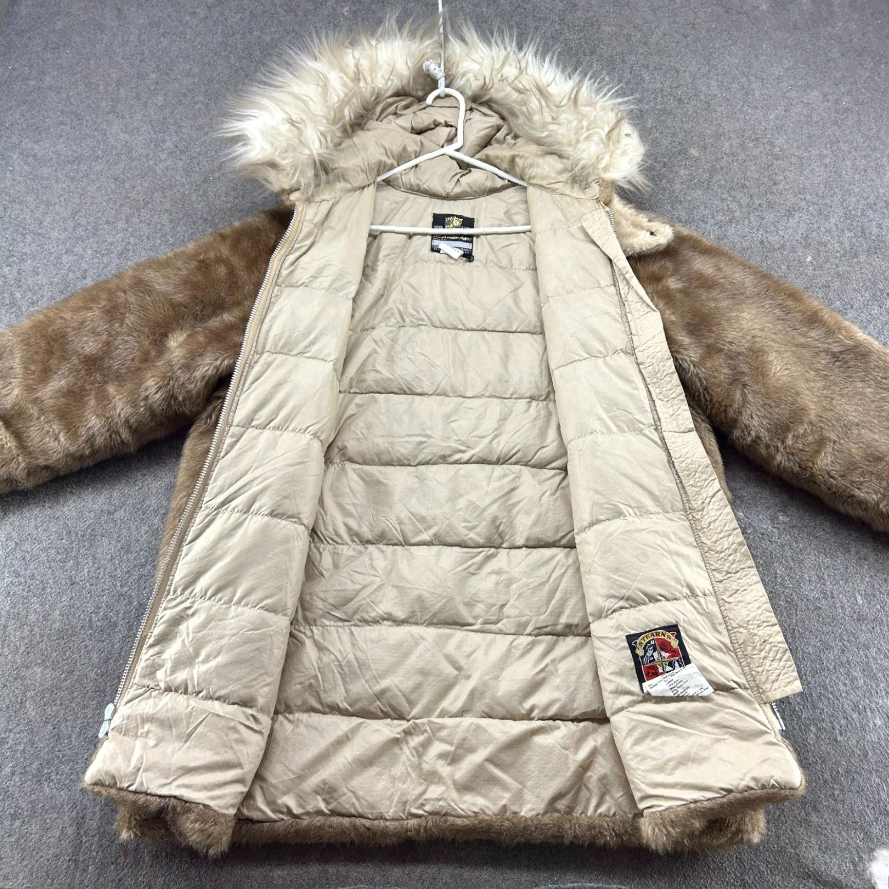 Vintage VINTAGE Stearns Coat Men XL Brown Faux Fur Jacket Goose Down Deep Pile Mink 70s Size US XL / EU 56 / 4 - 2 Thumbnail