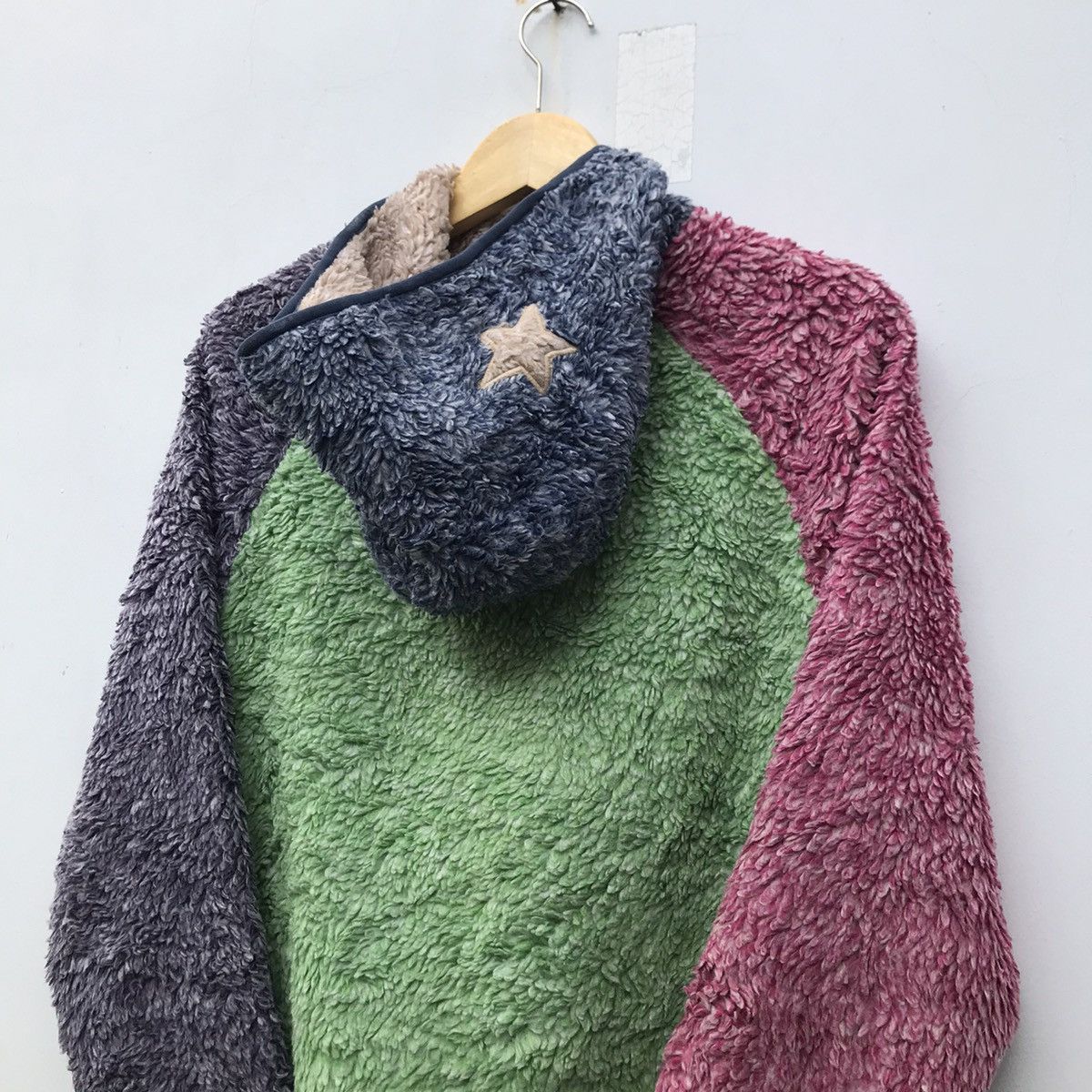 Japanese Brand × Vintage Vintage rare Rough fur fleece jacket world printing factory Size US M / EU 48-50 / 2 - 12 Thumbnail