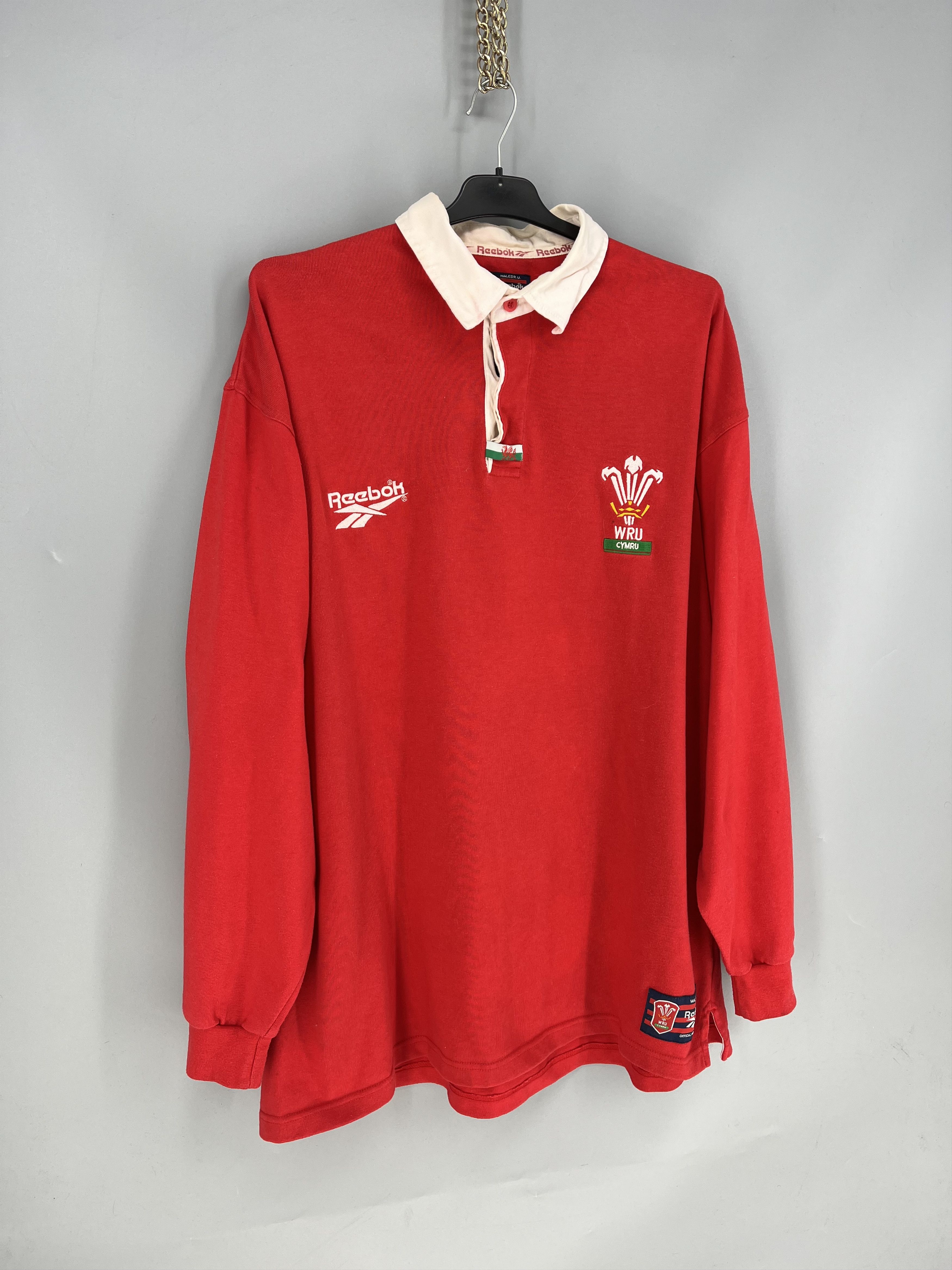 Reebok 90's Wales Rugby Union Reebok Jersey Long Sleeve Shirt Size US L / EU 52-54 / 3 - 2 Thumbnail