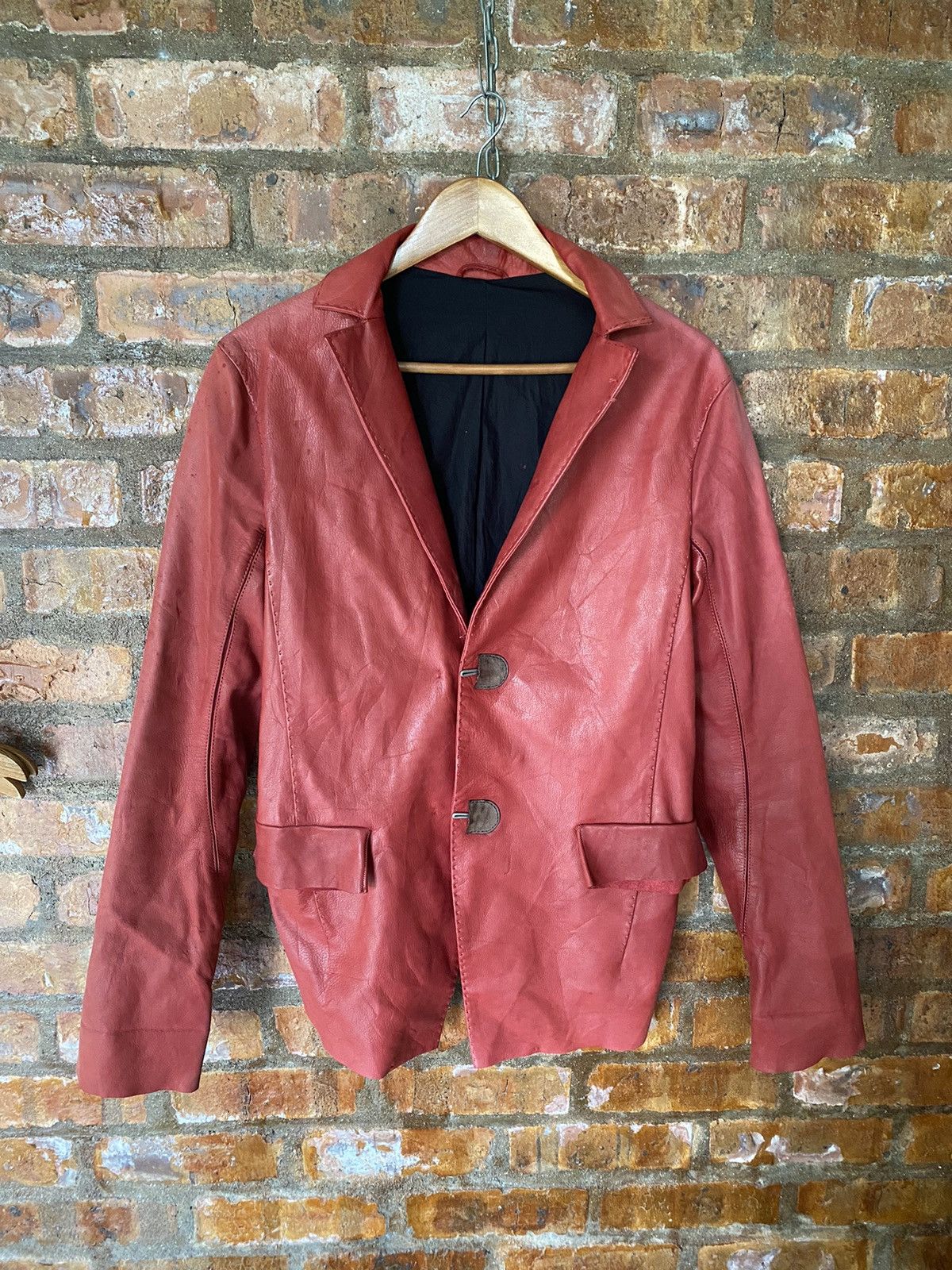 Yohan Serfaty AW2009 iconic Yohan red Leather jacket y/project Size US M / EU 48-50 / 2 - 3 Thumbnail