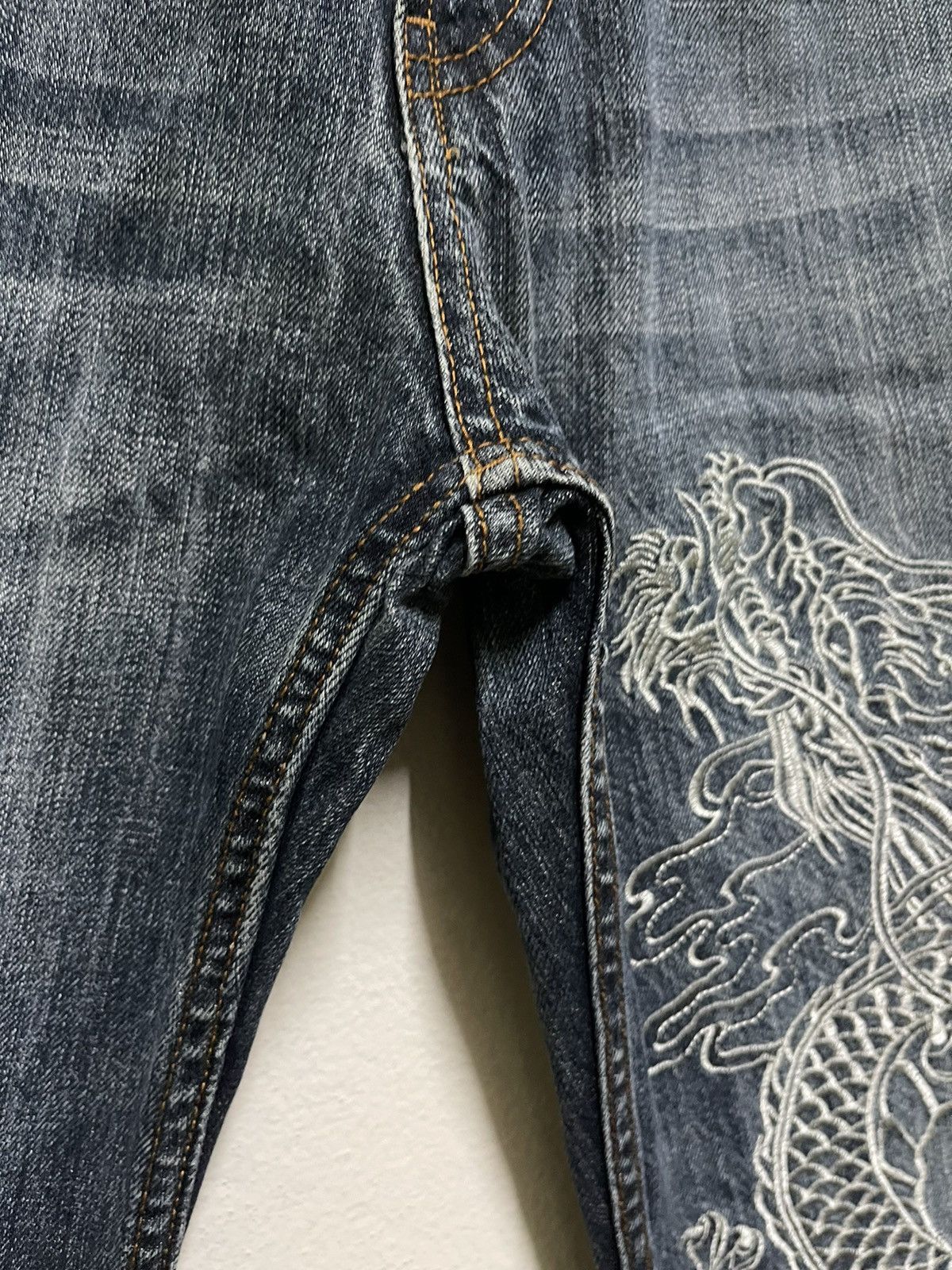 Japanese Brand × Vintage Dragon Motive Embroidery Jeans Size US 30 / EU 46 - 8 Thumbnail