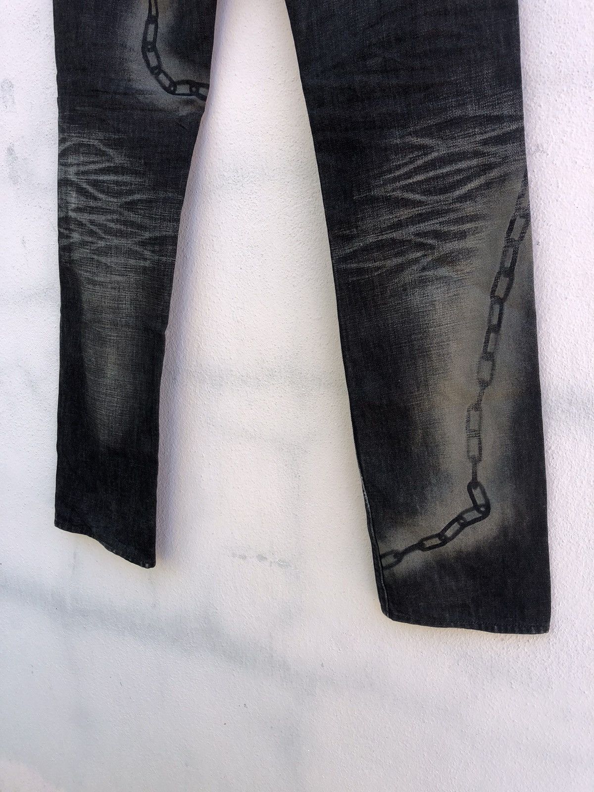 Japanese Brand × Le Grande Bleu (L.G.B.) DeviL’n Bass Printed Chain Zipper Jeans Size US 33 - 7 Thumbnail
