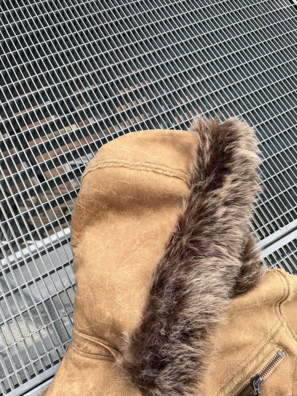 Vintage Suede Leather Multizip Fur Streetwear Insulated Jacket Size M / US 6-8 / IT 42-44 - 6 Thumbnail