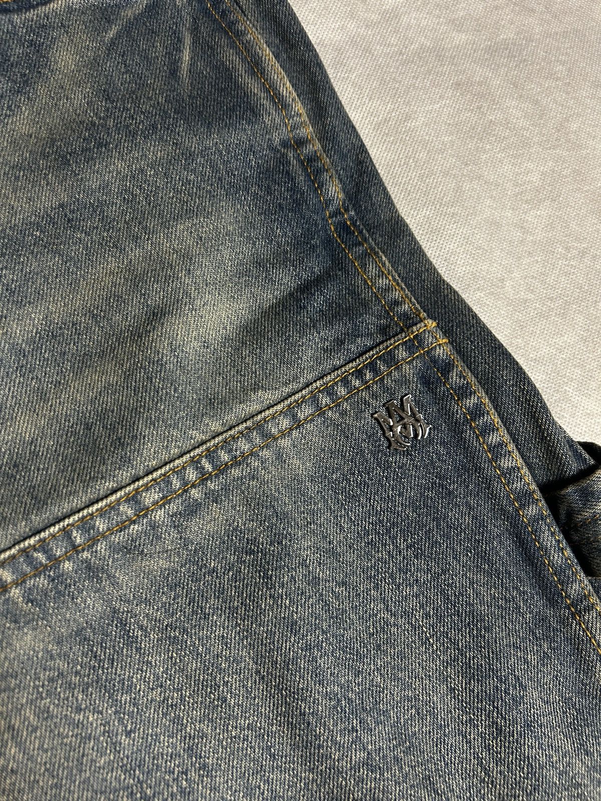Amiri Grey Washed Amiri Carpenter Jeans Size US 36 / EU 52 - 2 Thumbnail