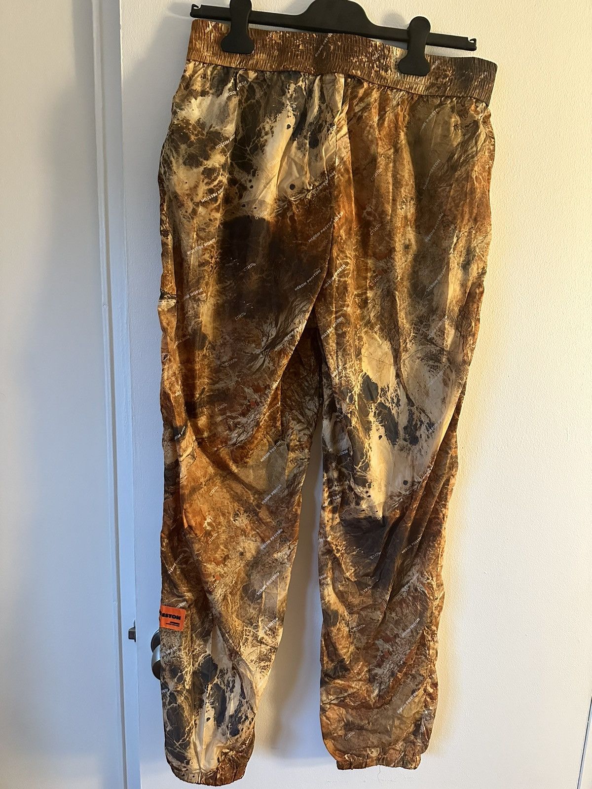 image of Heron Preston Nylon Camo Pants in Brown, Women's (Size 30)