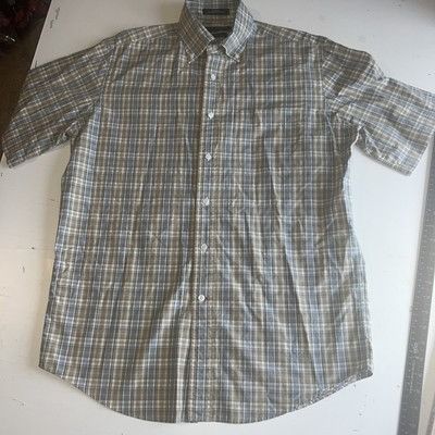 Daniel Cremieux Cremieux Signature Collection Cotton SS Shirt, Tan Blue Med Size US M / EU 48-50 / 2 - 1 Thumbnail