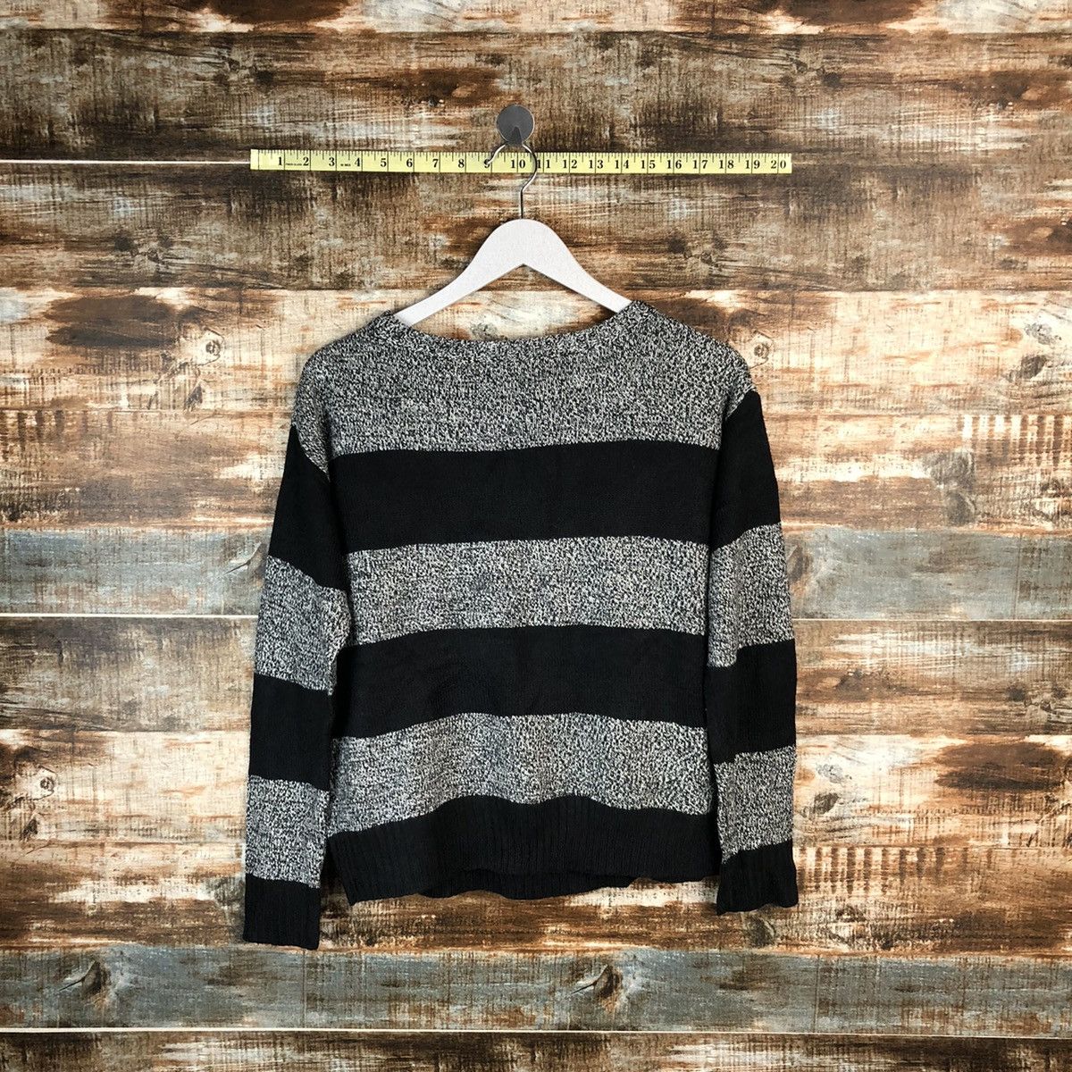 GU × Homespun Knitwear GU Japan Stripe Grey Knitwear #A1562 Size M / US 6-8 / IT 42-44 - 11 Thumbnail