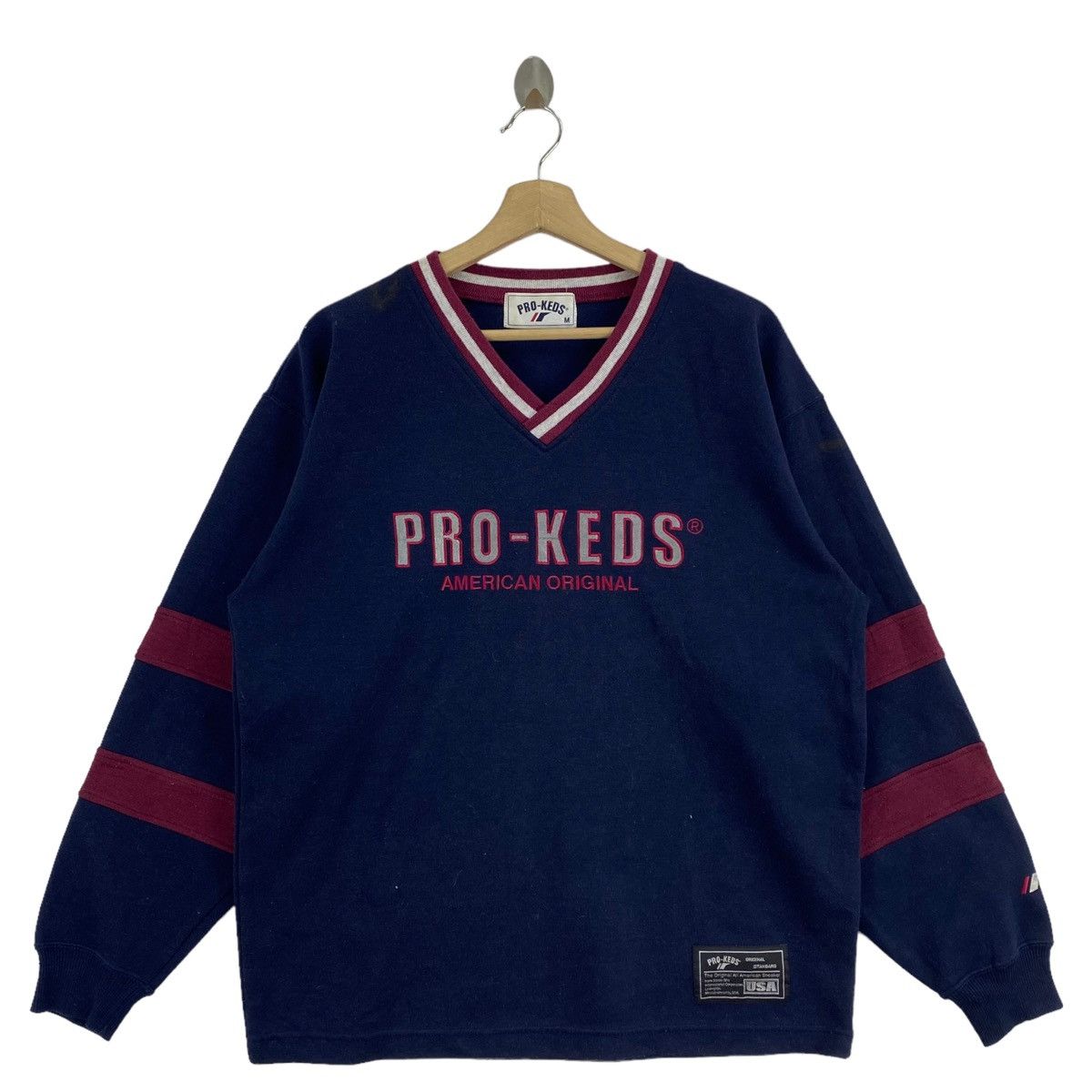 Pro-Keds PRO KEDS USA Embroidered Brand V-neck Sweatshirt Size US M / EU 48-50 / 2 - 1 Thumbnail