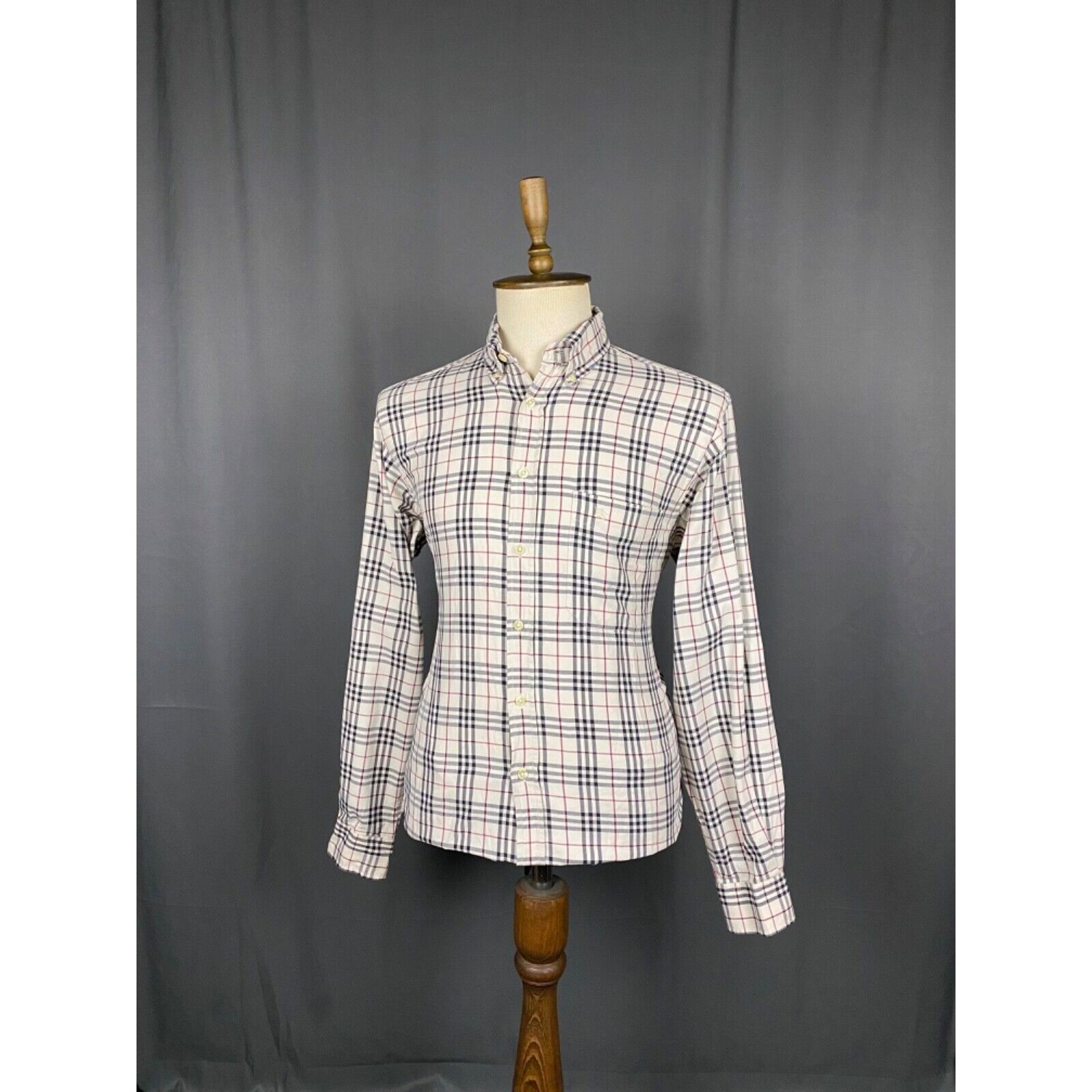 Burberry Burberry Nova Check Vintage Men's Beige Longsleeve Shirt Siz Size US L / EU 52-54 / 3 - 2 Thumbnail