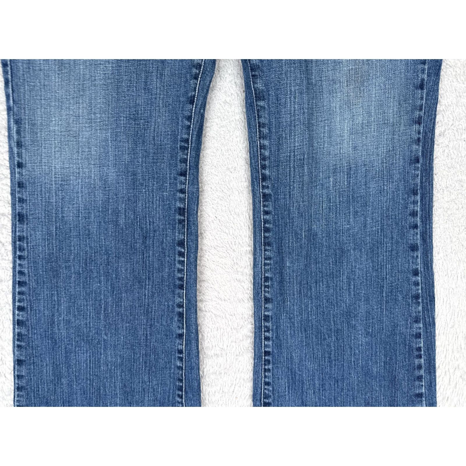 Denime James Jeans Womens Bootcut Jeans 32 Blue Medium Wash Mid Rise Stretch Denim 32x34 Size 24" / US 00 / IT 34 - 3 Thumbnail