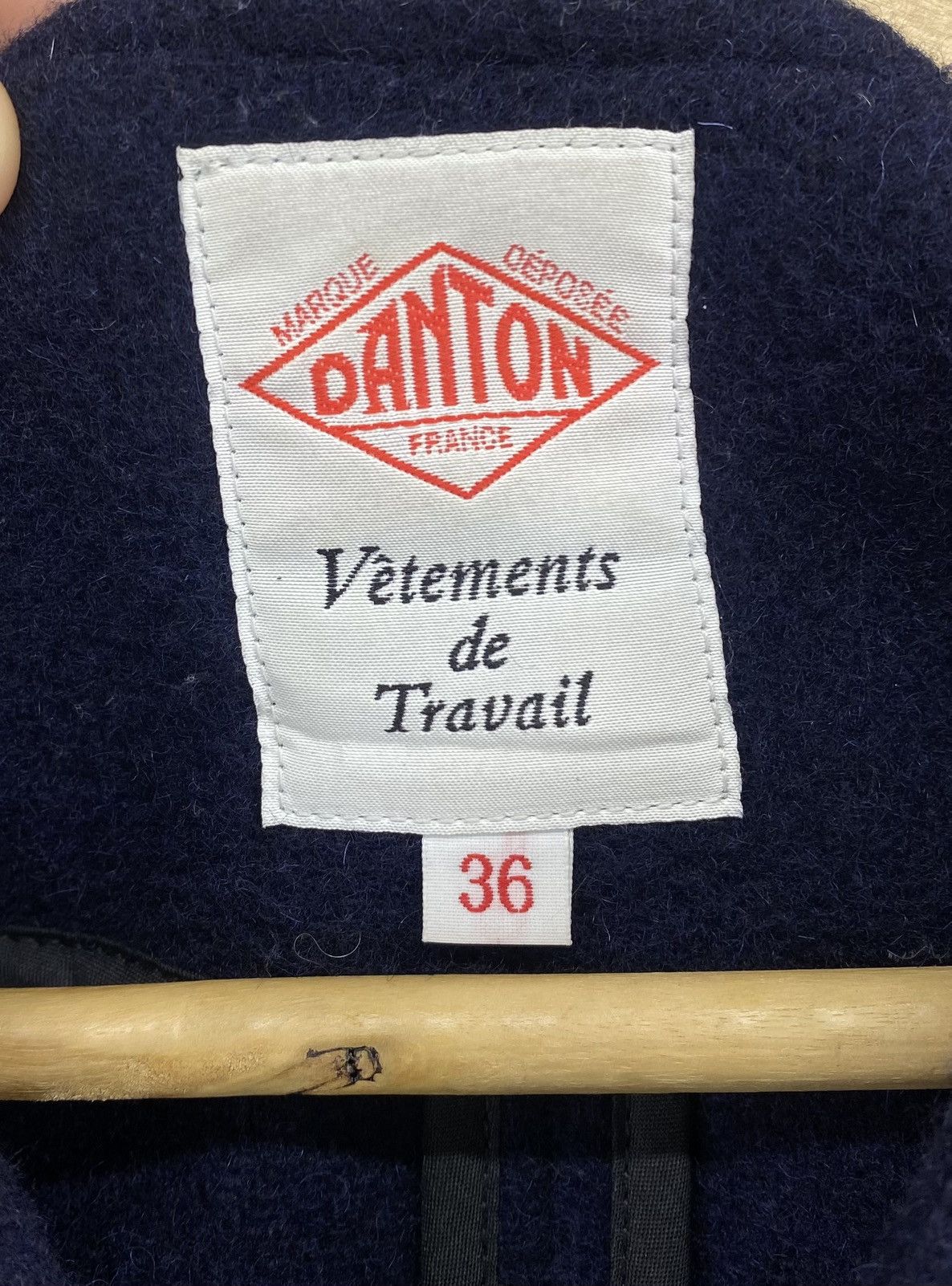 Danton Vintage Danton Vetement De Travails Wool Cardigan Jacket Size XS / US 0-2 / IT 36-38 - 7 Thumbnail