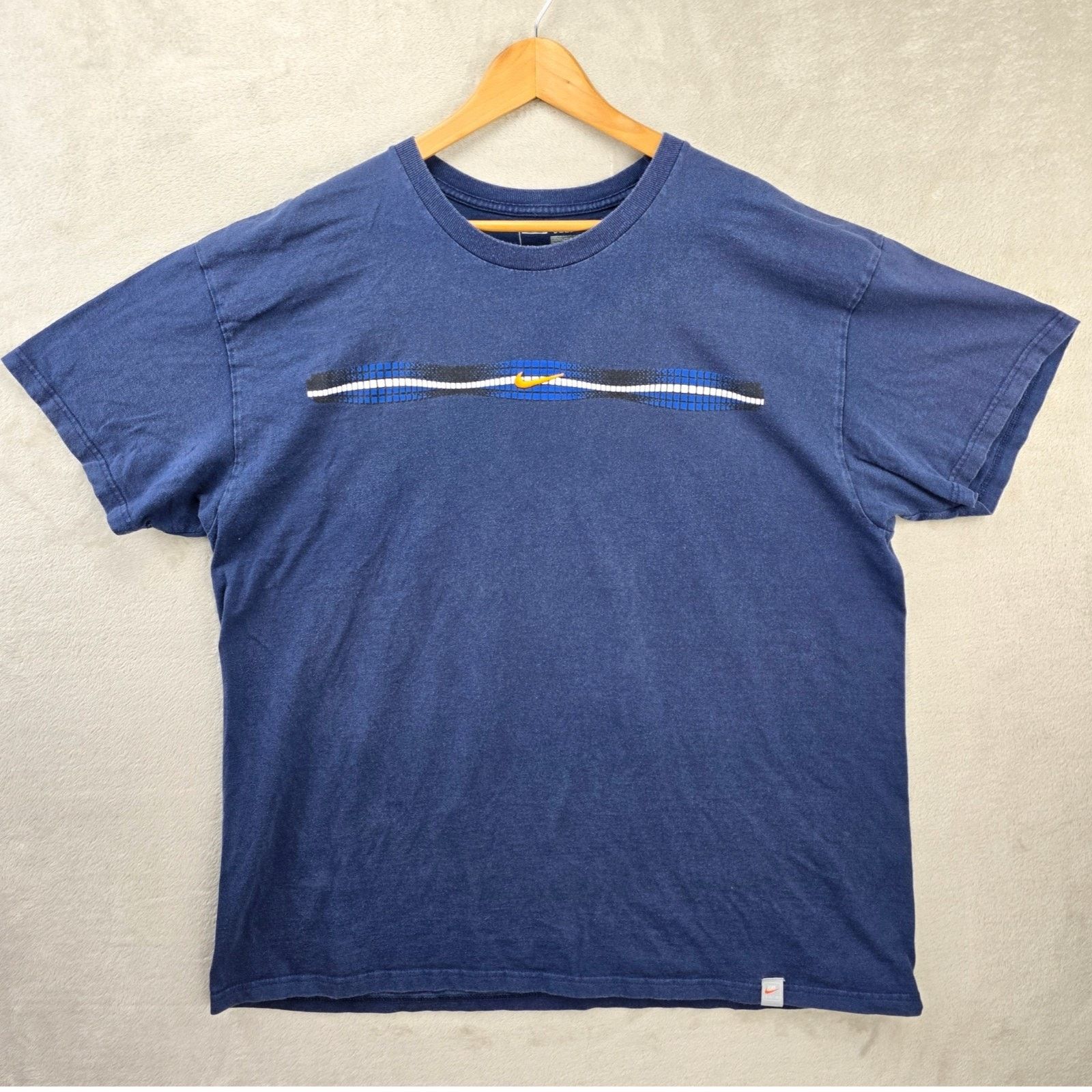 Nike Vintage Nike Swim Logo Shirt Mens XL Blue Center Swoosh Y2K Size US XL / EU 56 / 4 - 1 Thumbnail