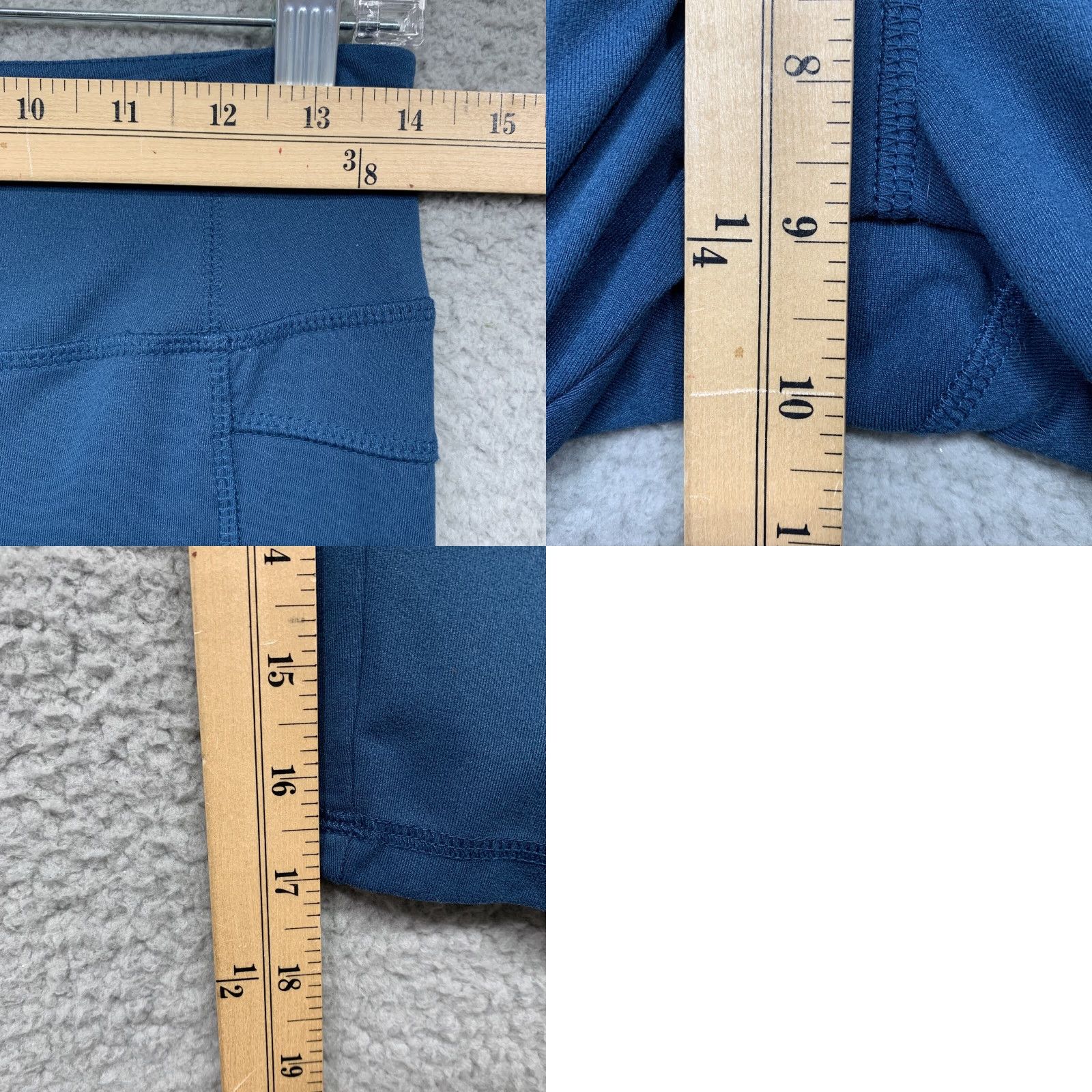 Vintage Marika Tek Athletic Leggings Capri Turquoise Exercise Yoga Waist Pocket Sz 8-10 Women Pants Size 32" / US 10 / IT 46 - 8 Thumbnail