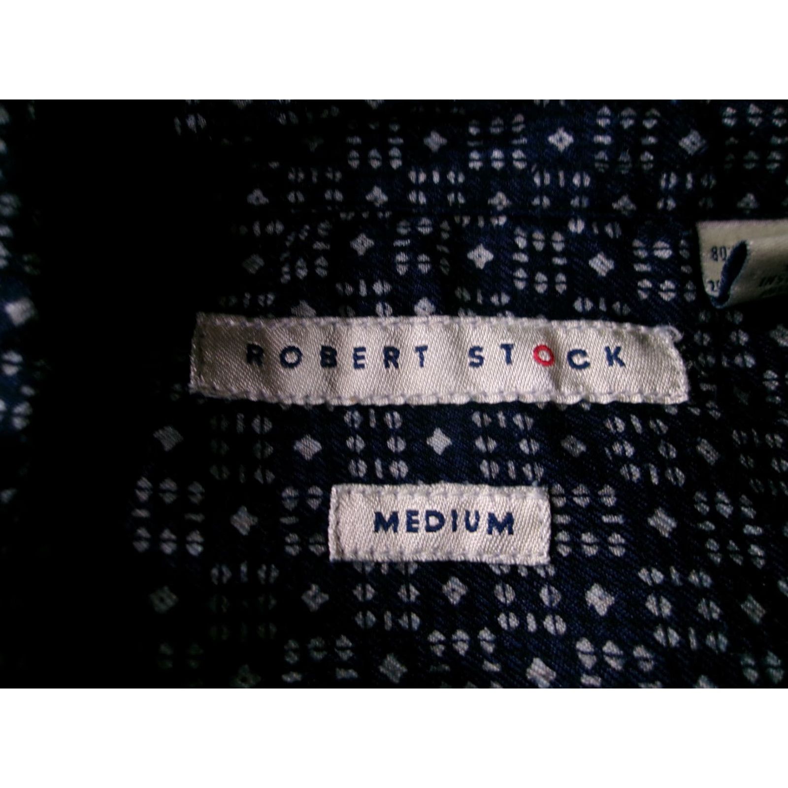 Vintage Robert Stock Shirt Men Medium Navy Geometric Button Up Casual Dress Classic Long Sleeve Button-Up Size US M / EU 48-50 / 2 - 7 Thumbnail