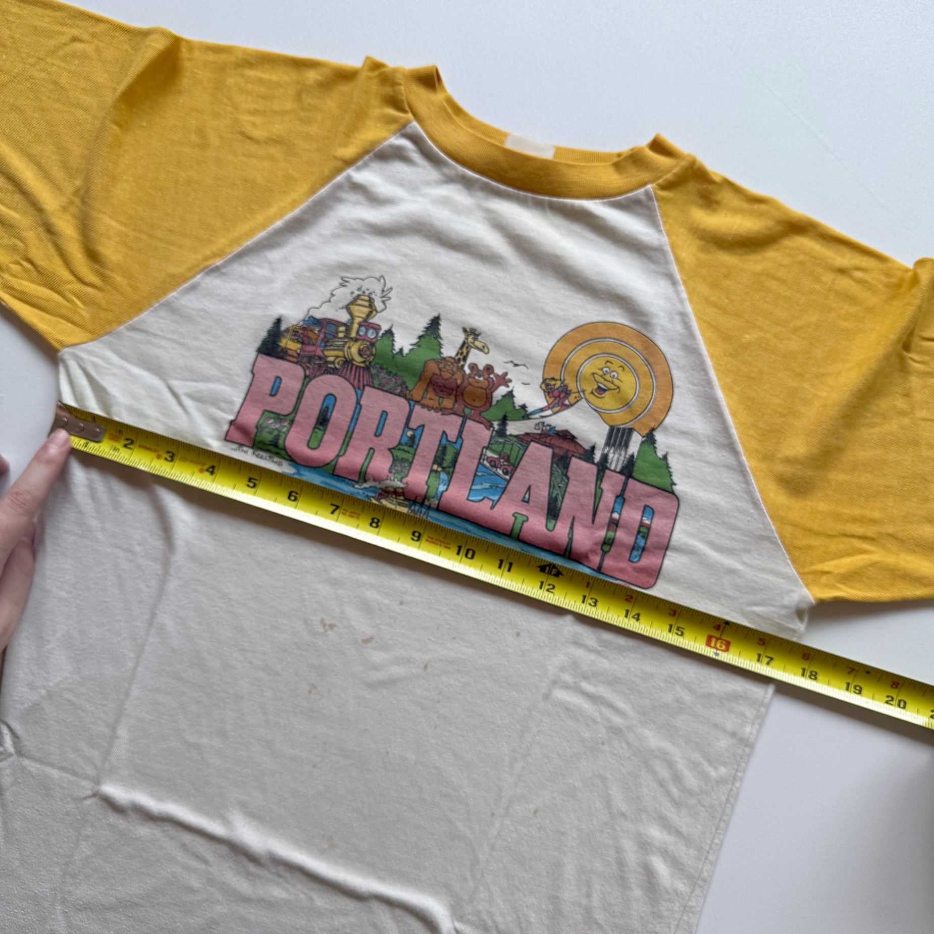 Vintage 1980s Portland Oregon Cascade Mountain Tee Co Raglan Tee Size US S / EU 44-46 / 1 - 11 Thumbnail