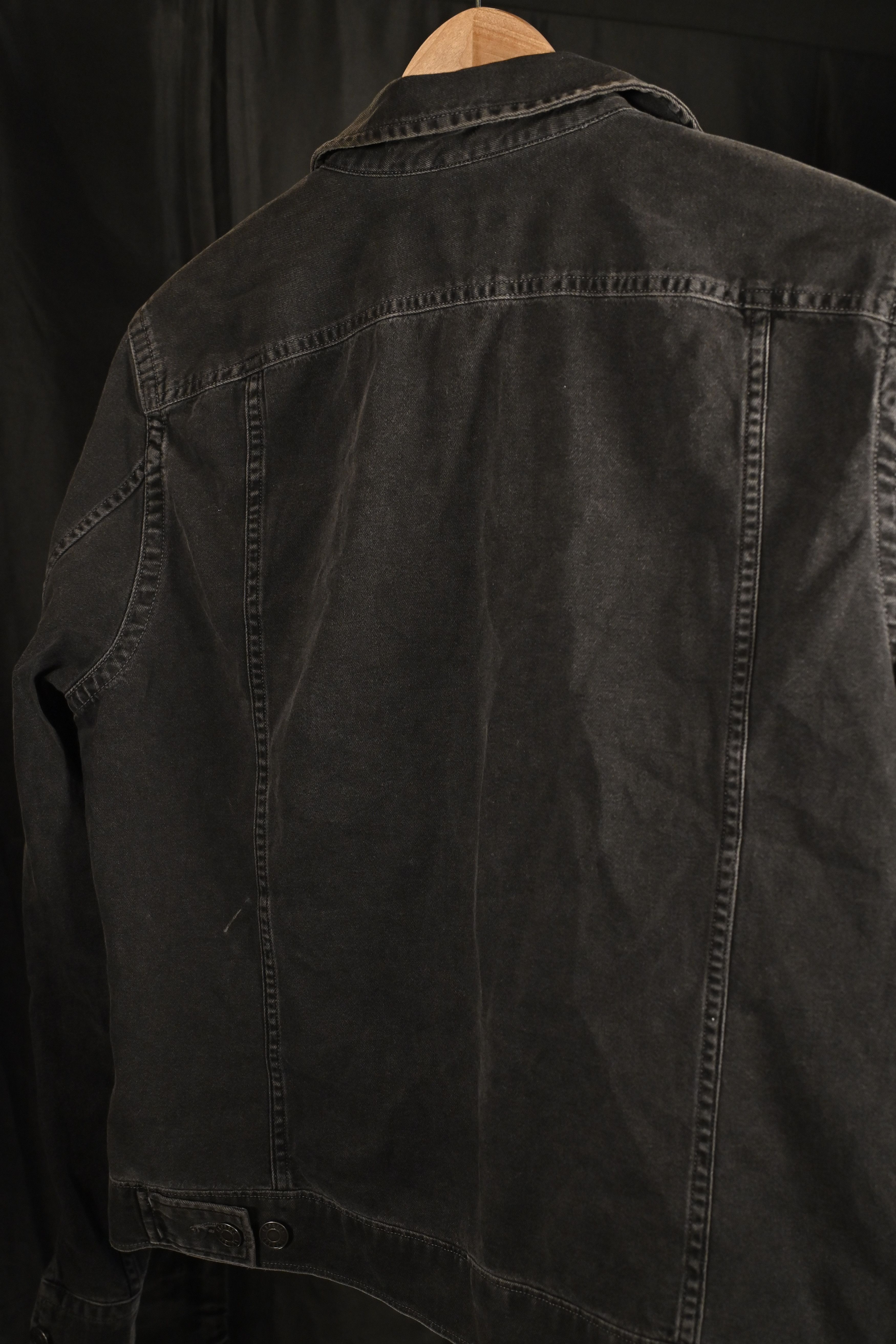 Express Express Black Zip Denim Jacket – Small Size US S / EU 44-46 / 1 - 6 Thumbnail