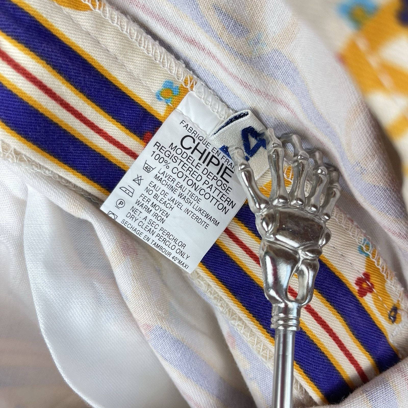Other Rare Vtg 90s Chipie French Designer Flare Pants Peace Sign Size US 30 / EU 46 - 12 Thumbnail