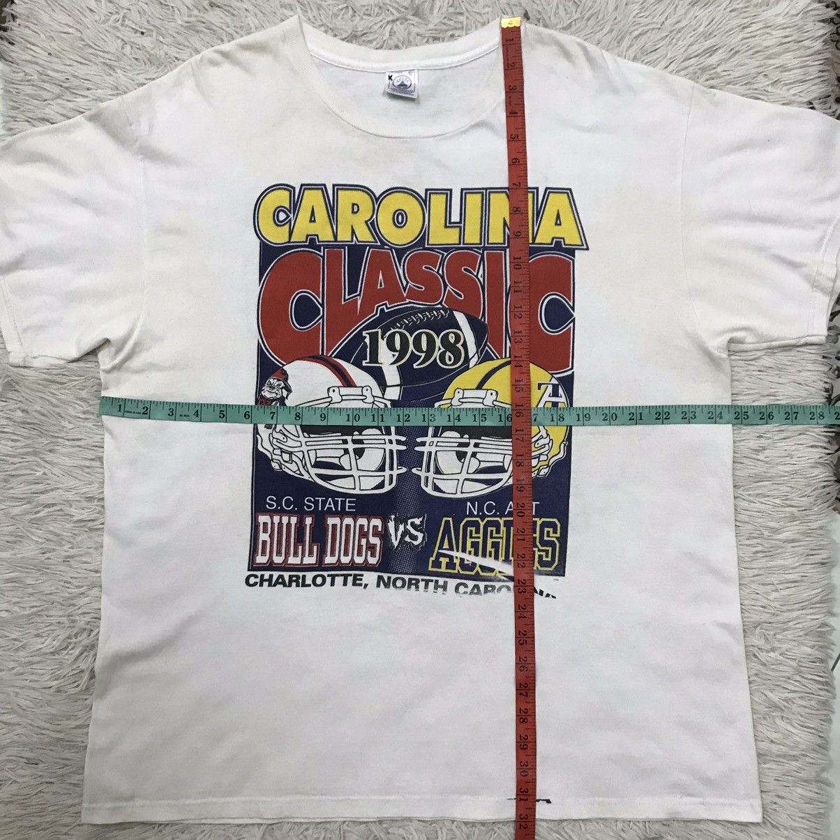 NFL VINTAGE 90s NFLP CAROLINA CLASSIC BULLDOG VS AGGIES TSHIRT Size US XL / EU 56 / 4 - 8 Thumbnail