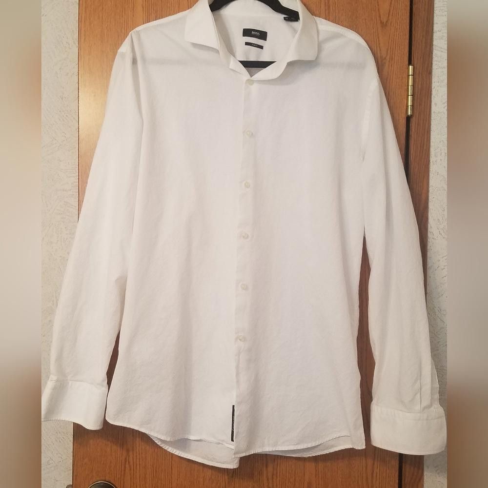Hugo Boss Hugo Boss Men's White Dress Shirt Size 38R - 1 Thumbnail