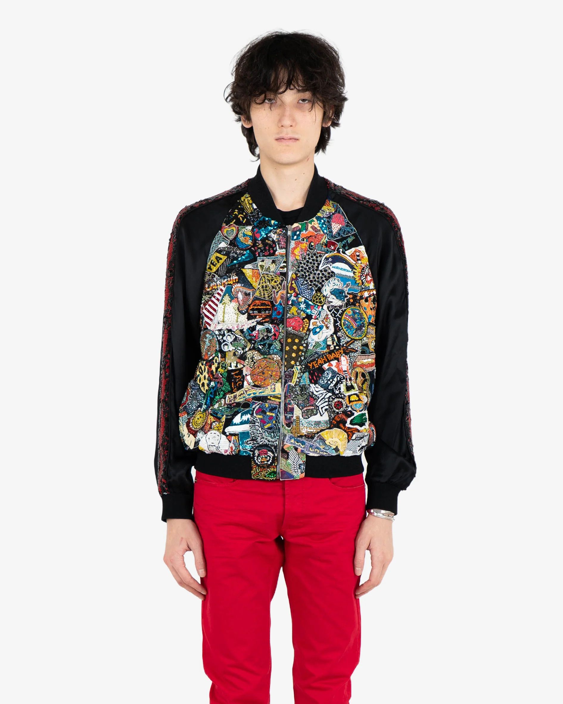 Saint Laurent Paris Sequin & Beads Souvenir Jacket (SS16) Size US M / EU 48-50 / 2 - 5 Thumbnail