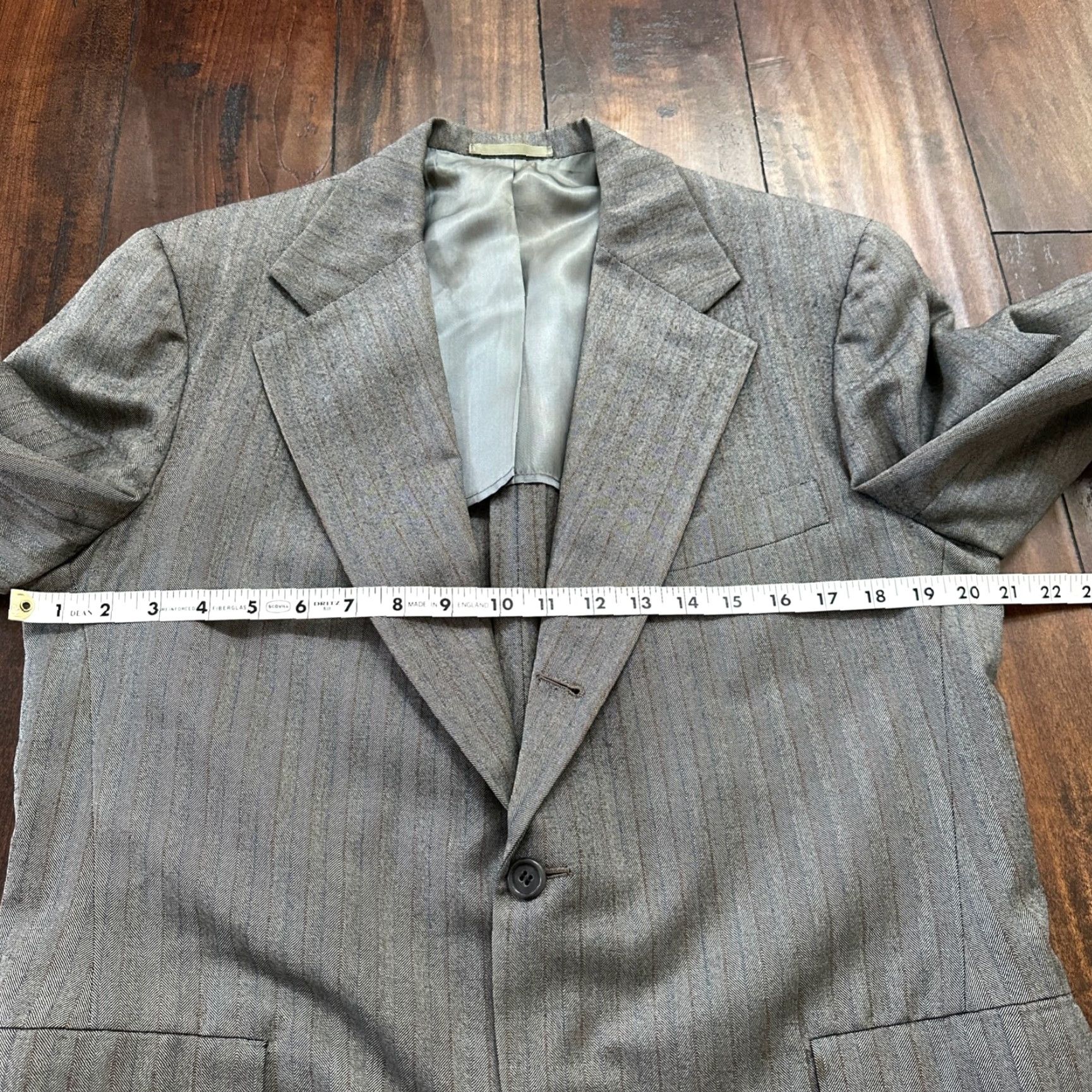Vintage VINTAGE Brown Striped Wool Sport Jacket Mens 41 33x27 Rockabilly 1970s Jacket Length Regular Wool Size US XS / EU 42 / 0 - 5 Thumbnail