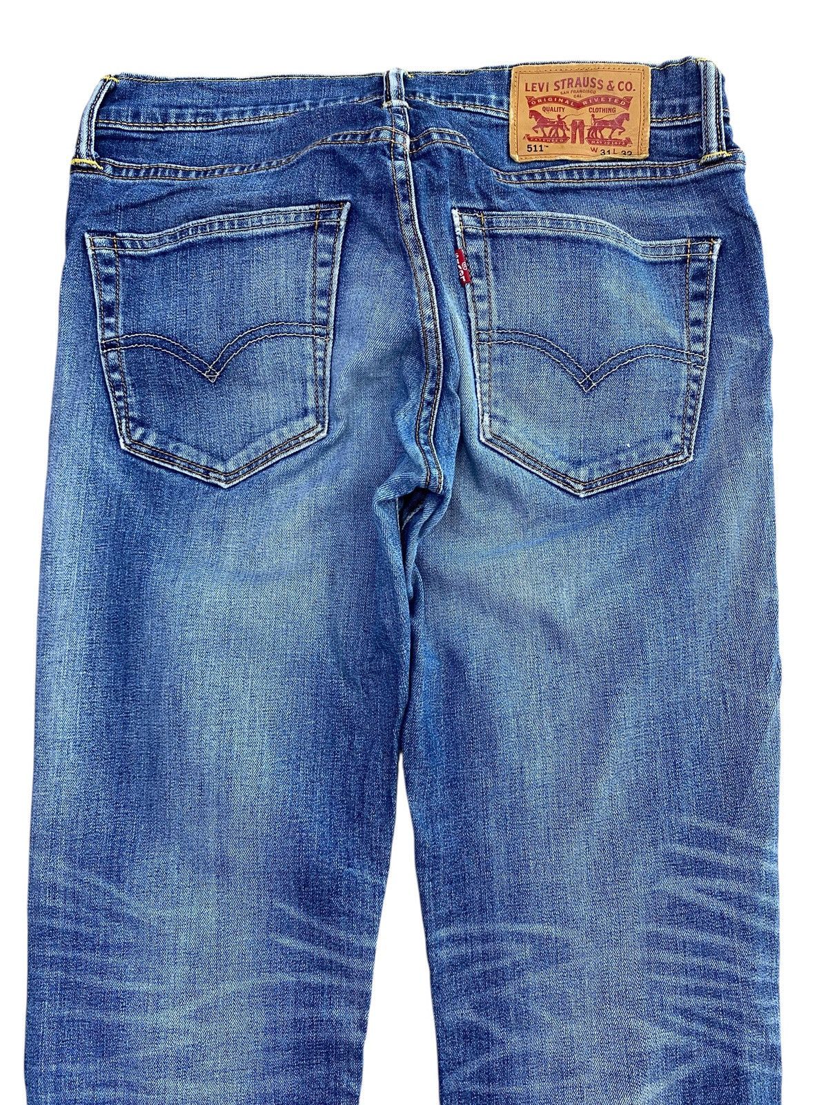 Levi's Levi’s 511 Whiskers Faded Wash Style Ripped Jeans Size US 30 / EU 46 - 4 Thumbnail