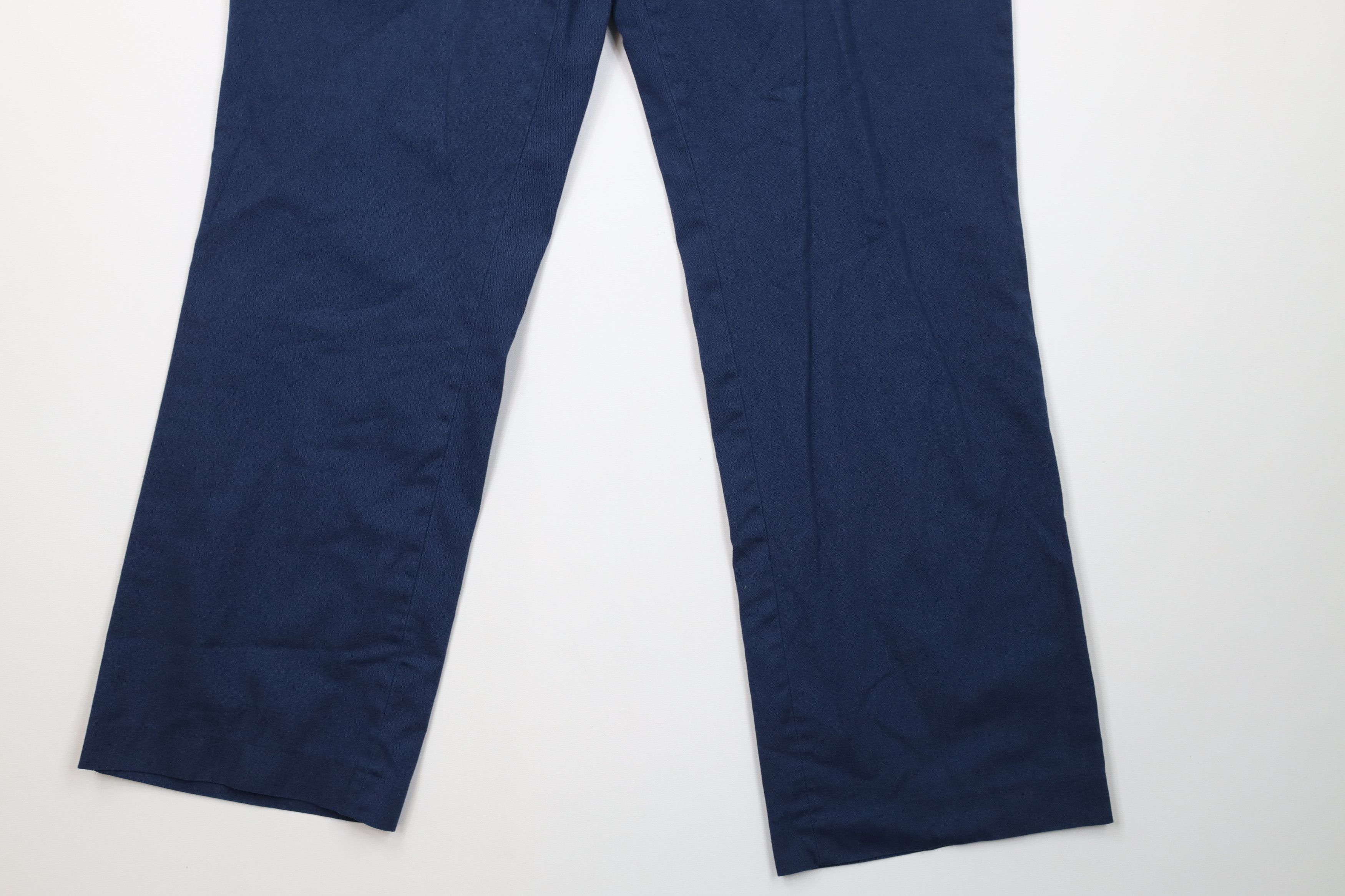 Vintage Vintage 70s Streetwear Wide Leg Workwear Pants Blue USA Size US 34 / EU 50 - 4 Thumbnail
