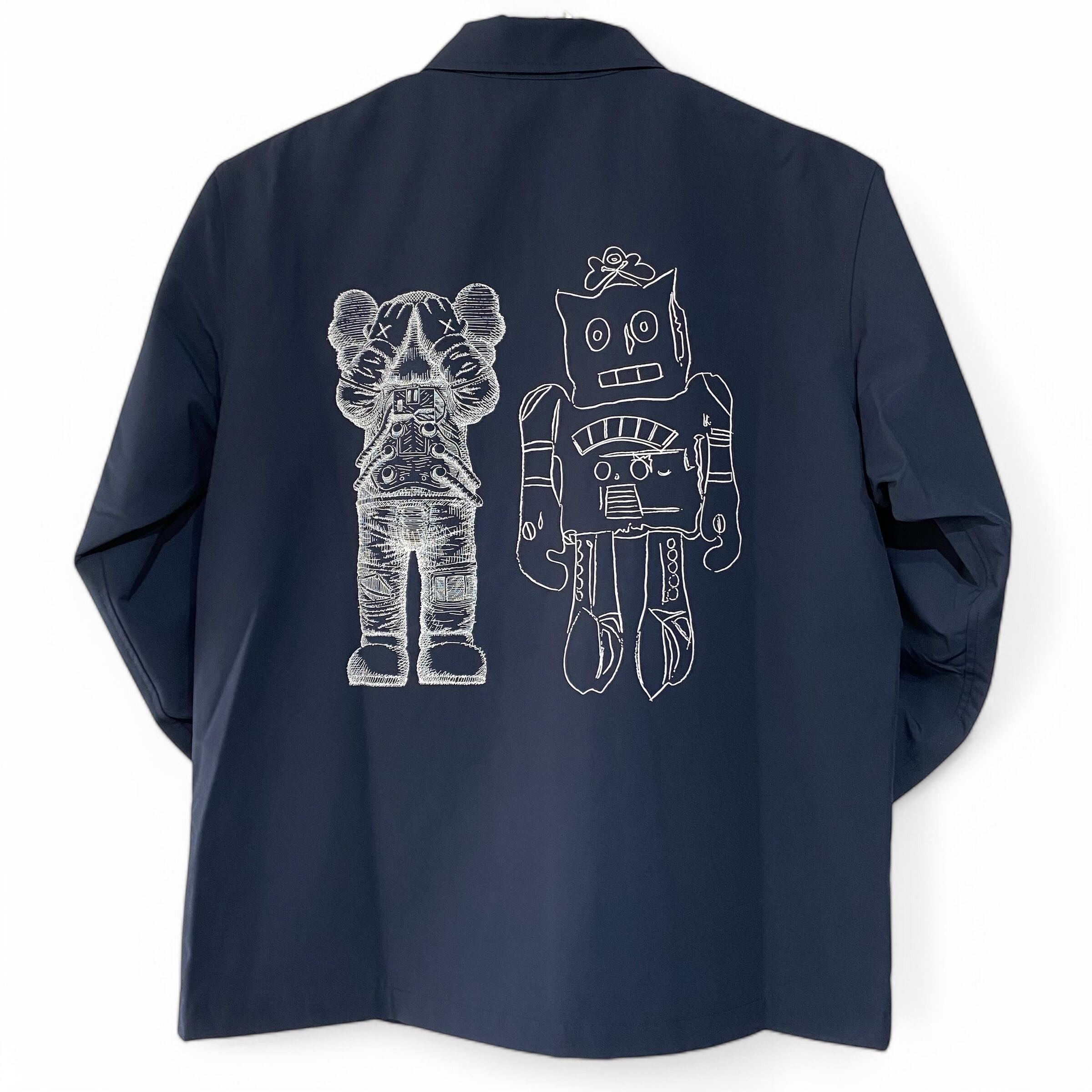 Andy Warhol × Kaws × Uniqlo KAWS + Warhol Coach Jacket Navy Size US XL / EU 56 / 4 - 2 Thumbnail