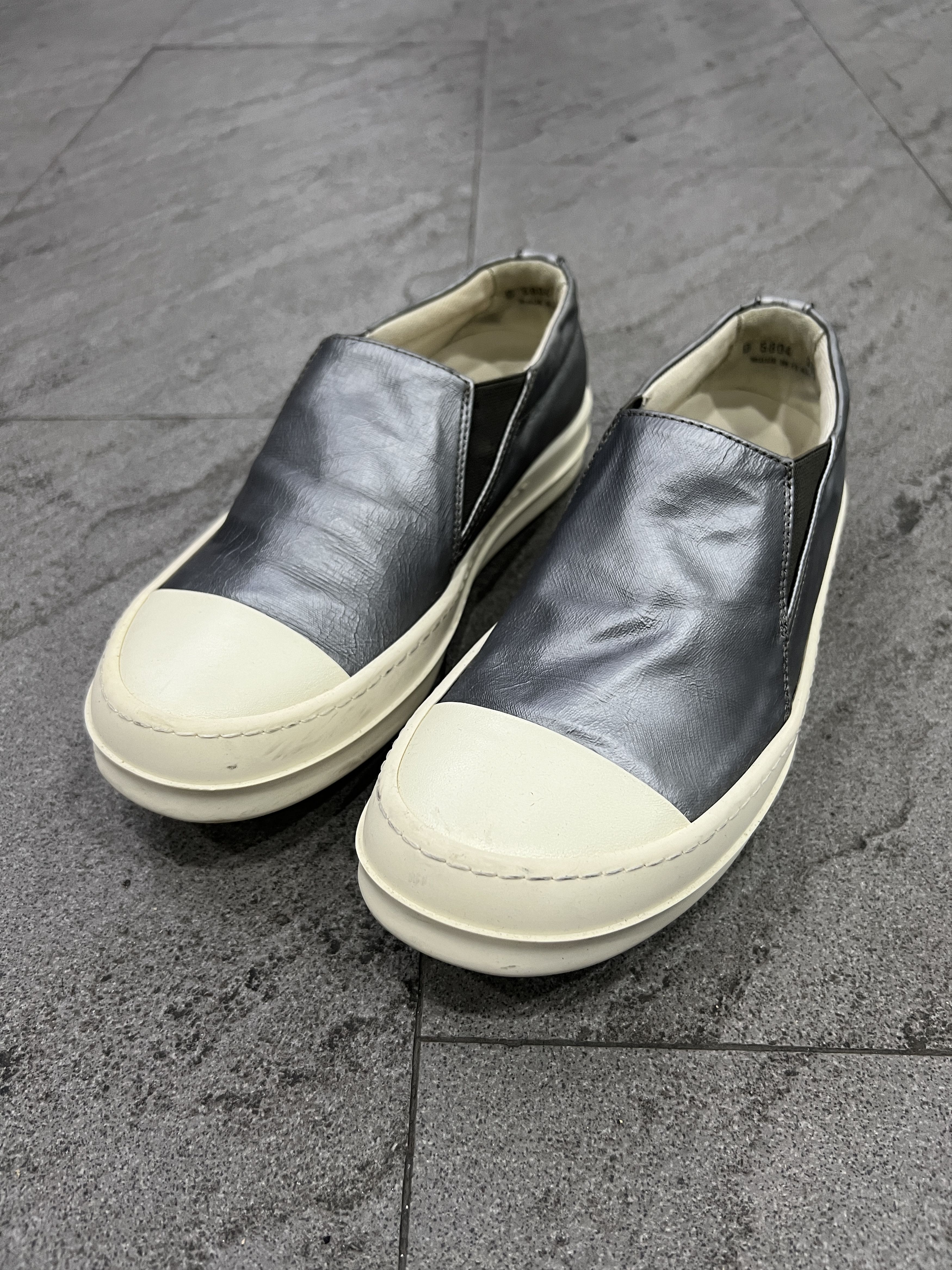 Rick Owens Rick Owens DRKSHDW Cap Toe Slip On Sneakers Grey Size US 5.5 / EU 38 - 3 Thumbnail