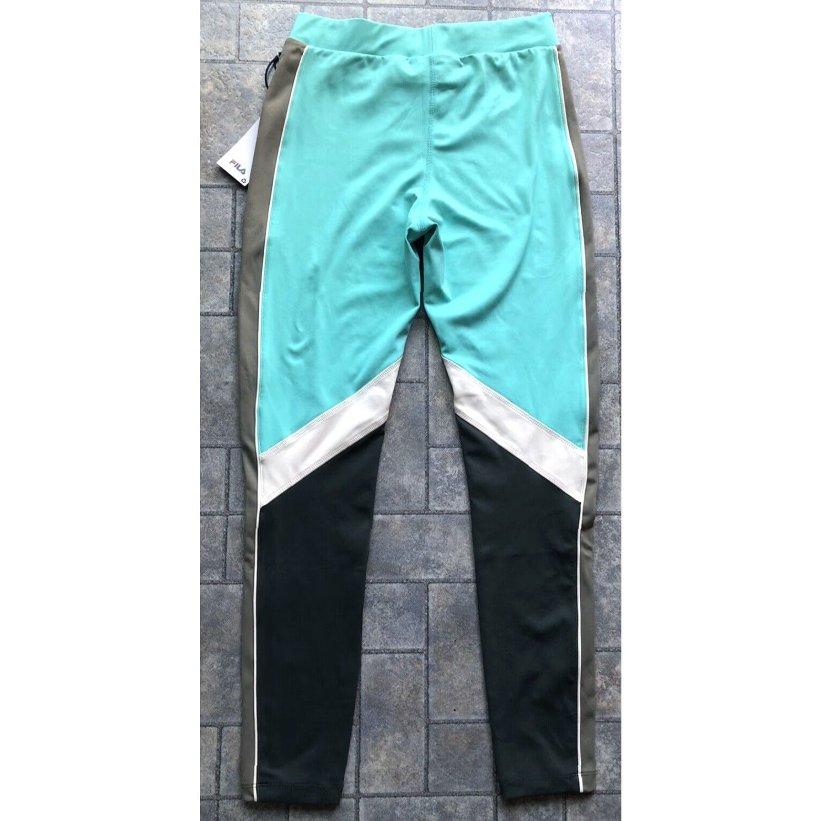 Fila NWT New Fila Sonya Leggings Women’s SMALL Green Teal With Pockets MSRP 0 Size 28" / US 6 / IT 42 - 2 Thumbnail