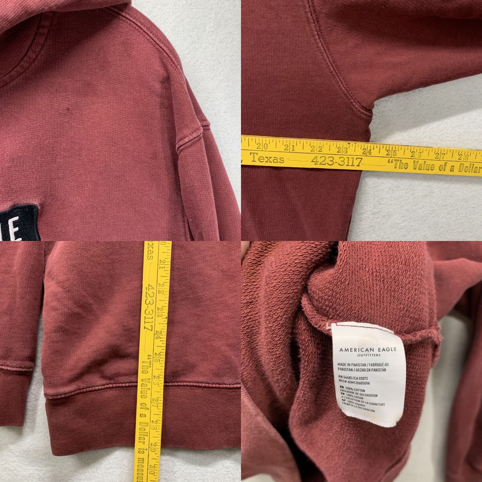 American Eagle Outfitters American Eagle Outfitters Heavyweight Hoodie Mens Large Red Spell Out Logo Pullover Size US L / EU 52-54 / 3 - 8 Thumbnail