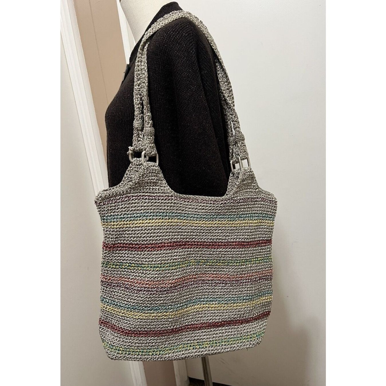The Sak The Sak Purse Shoulder Bag Multicolored Crochet Rainbow Boho Size ONE SIZE - 2 Thumbnail