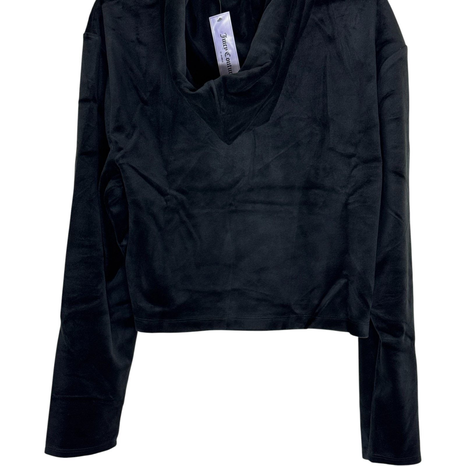 Juicy Couture Juicy Couture Luxe Velour Pullover Hoodie Black Large Size L / US 10 / IT 46 - 3 Thumbnail