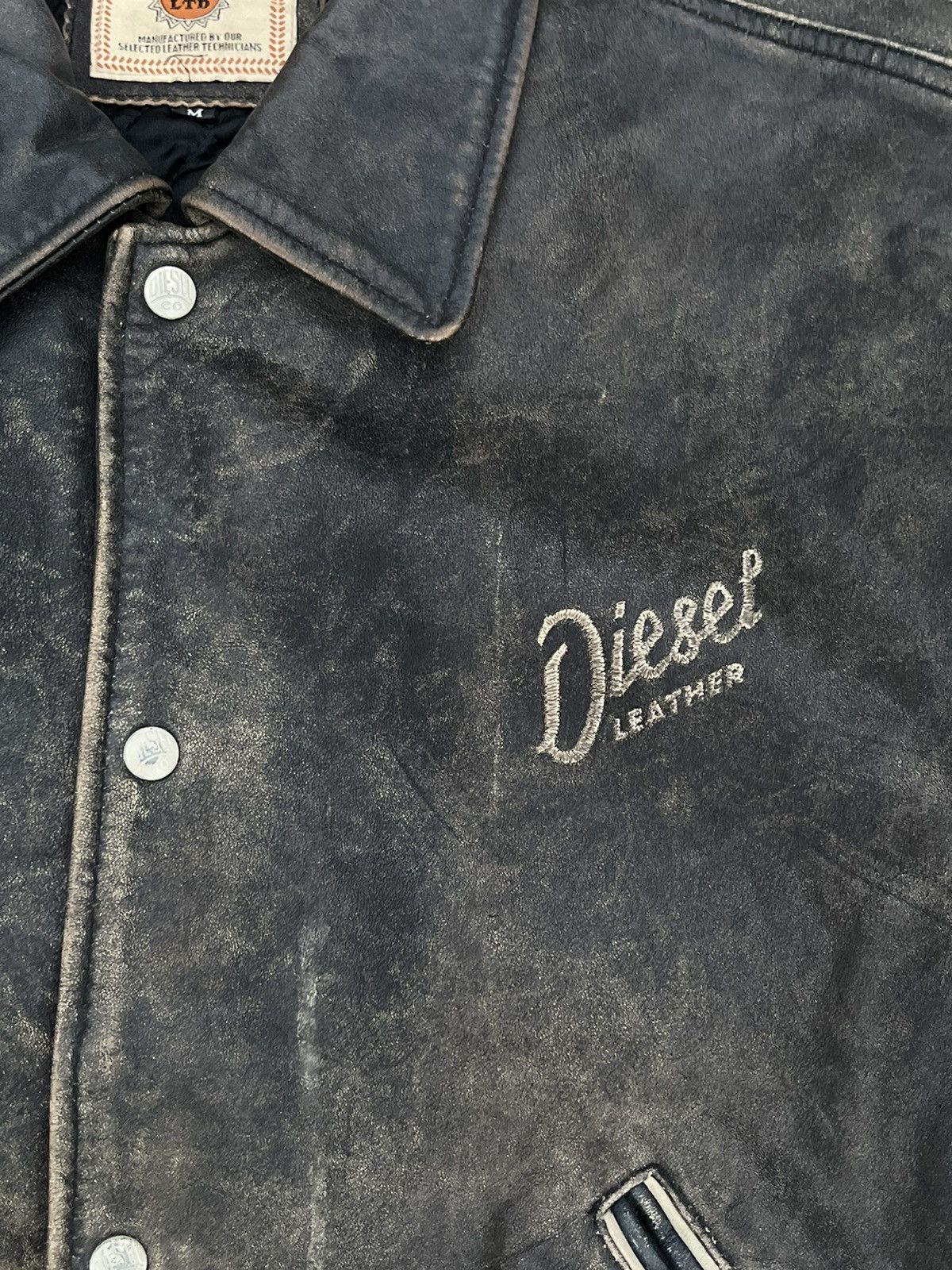 Diesel VTG VARSITY Diesel Colorado 90s leather DISTRESSED jacket Size US M / EU 48-50 / 2 - 6 Thumbnail