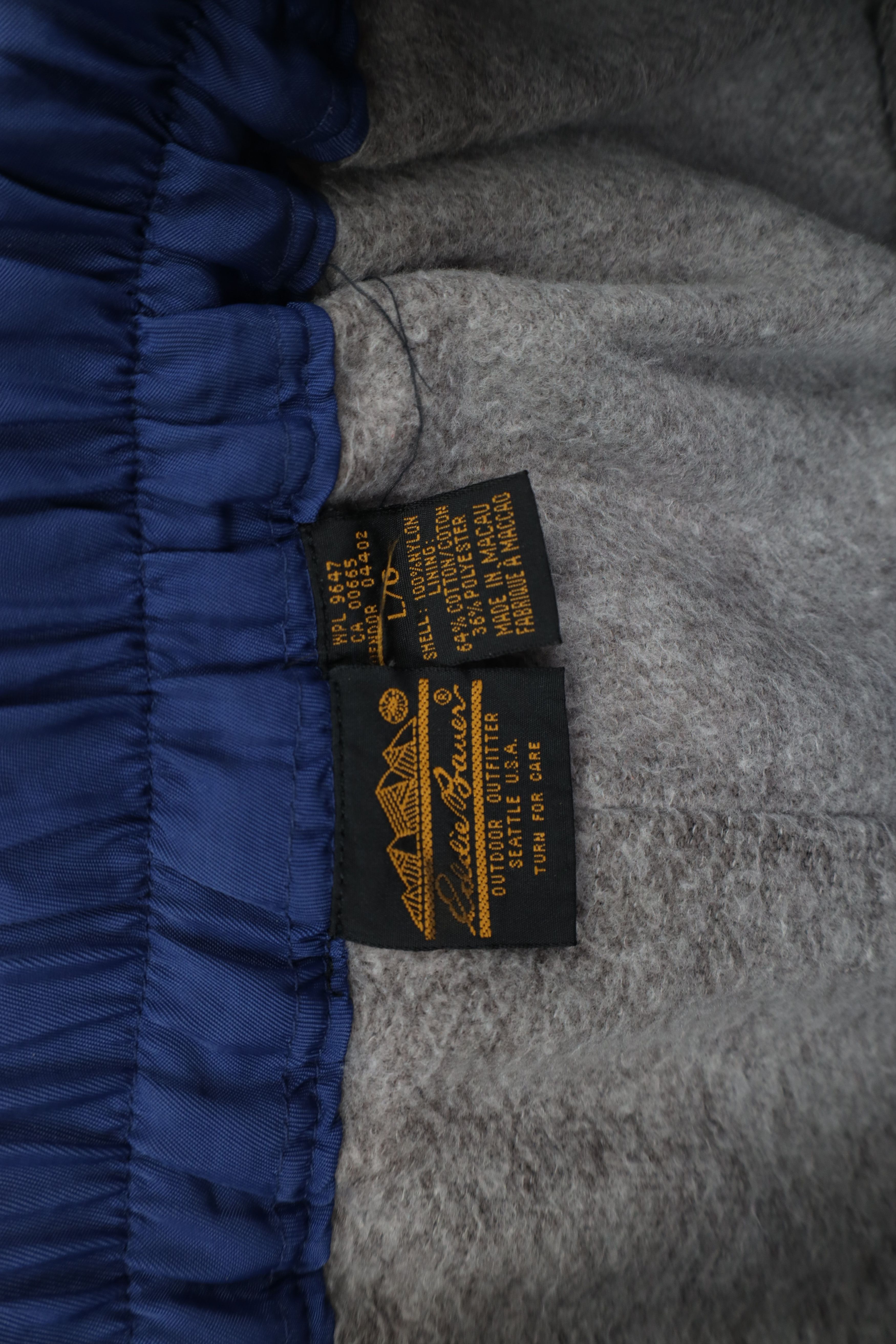 Eddie Bauer × Vintage Vintage 90s Eddie Bauer Fleece Lined Heavyweight Wind Pants Size US 36 / EU 52 - 9 Thumbnail